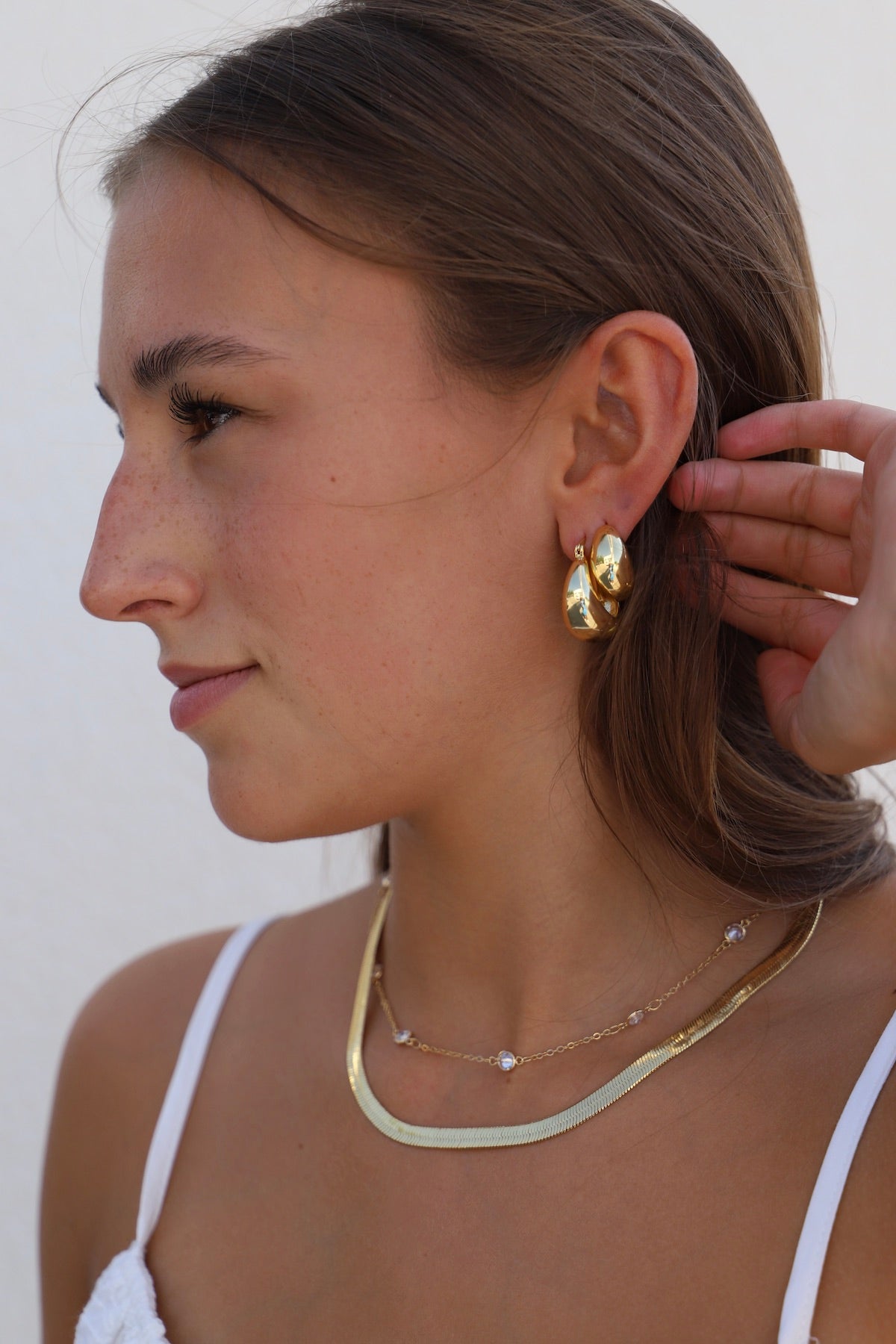 Chunky Hoop Earrings for Women - Fashionable Coco Style Gold & Silver Statement Earrings - Perfect for Parties, Weddings & Everyday Wear