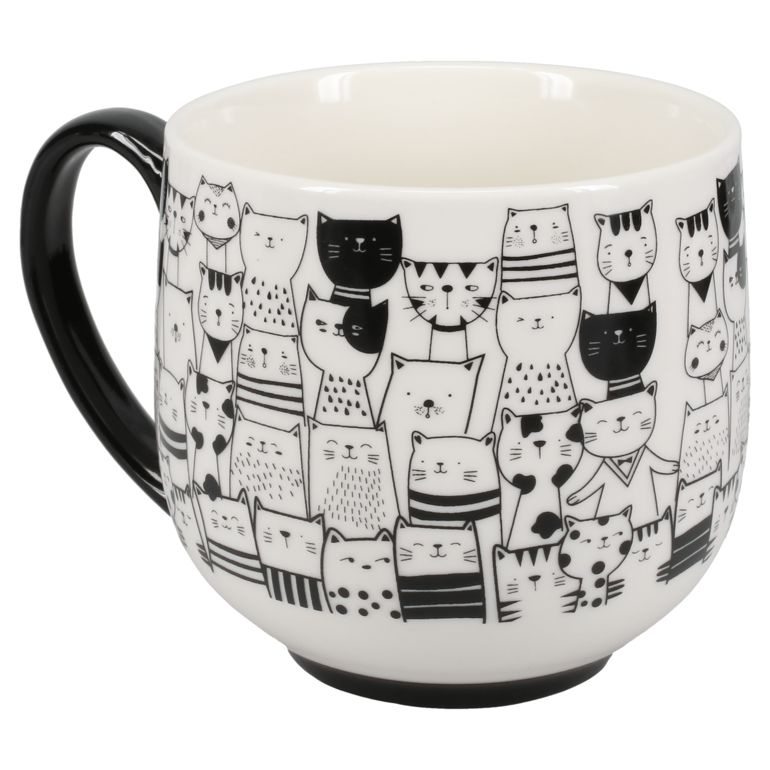 BIA Paws Cafe Cat Mug - 19oz Ceramic Coffee Cup with Cute Cat Design - Perfect for Tea, Coffee, Hot Chocolate - Great Gift for Cat Lovers & Home Office Use