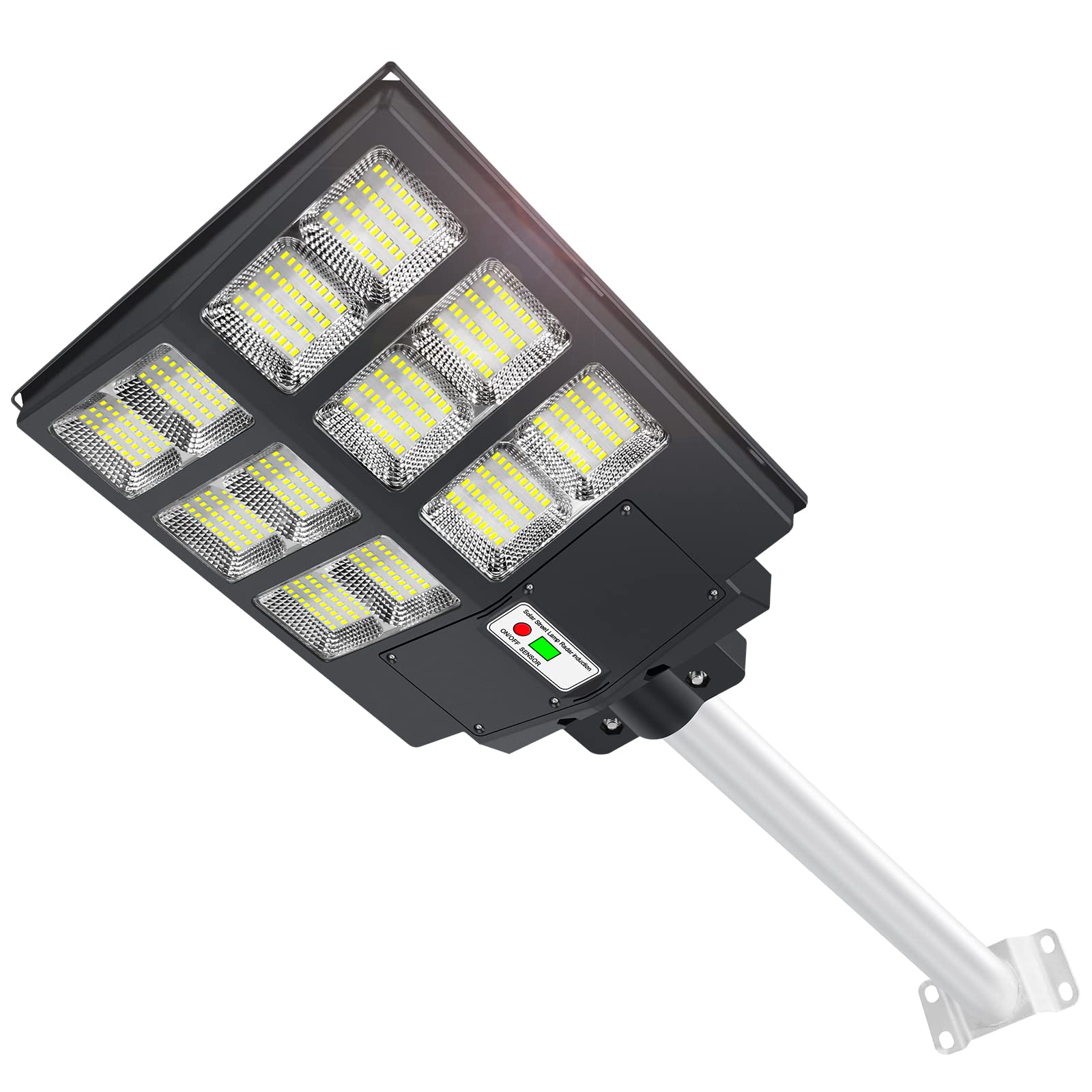 800W Solar Street Lights Outdoor - 50000LM High Brightness LED Dusk to Dawn Lighting with Motion Sensor & Remote Control - Waterproof Solar Lamp for Parking Lots, Yards, Gardens, Patios, Stadiums - Perfect for Security, Pathway & Landscape Lighting