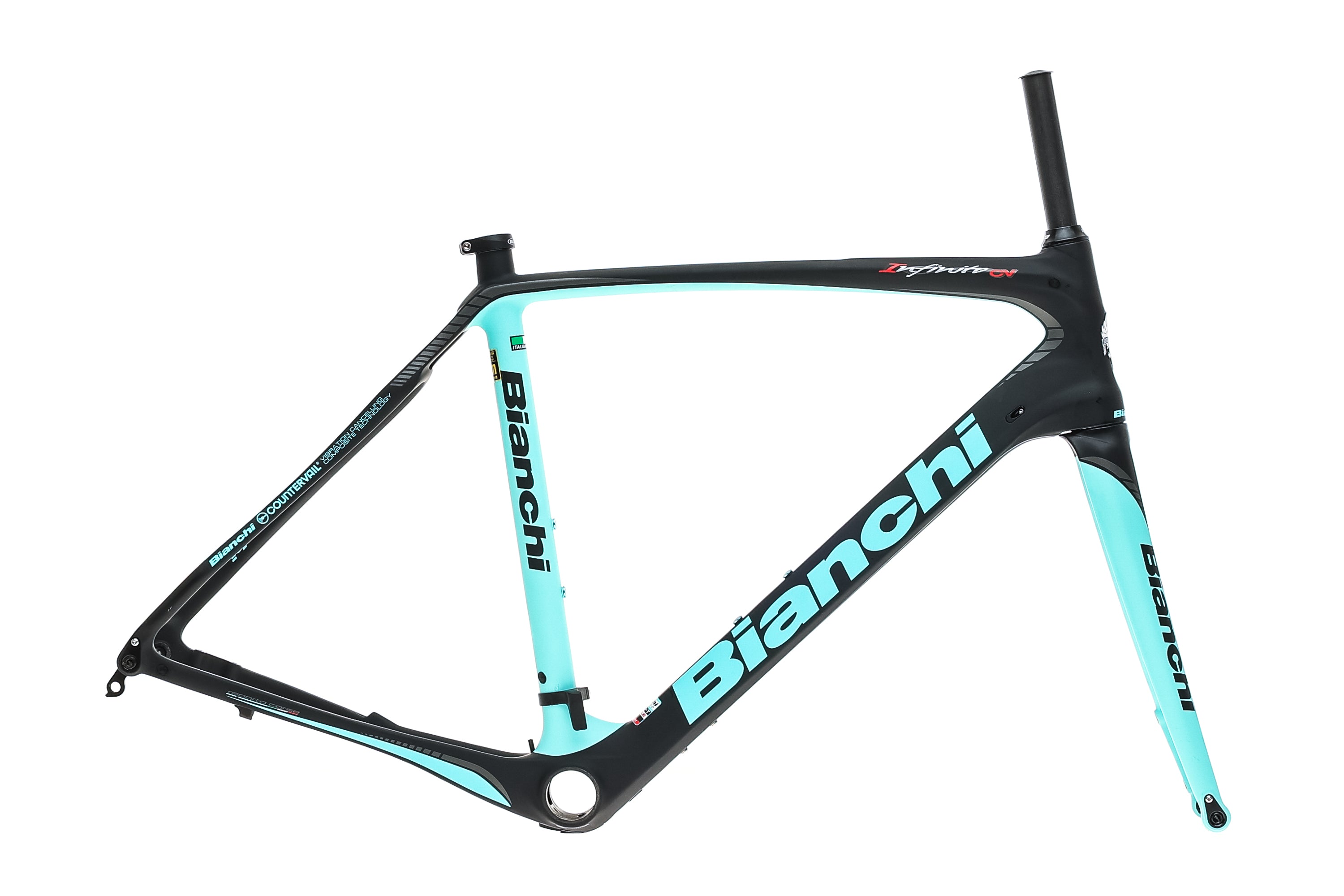 Bianchi Infinito CV Disc 55cm Road Bike Frameset 2018 - Lightweight Carbon Fiber Frame for Endurance Cycling & Racing