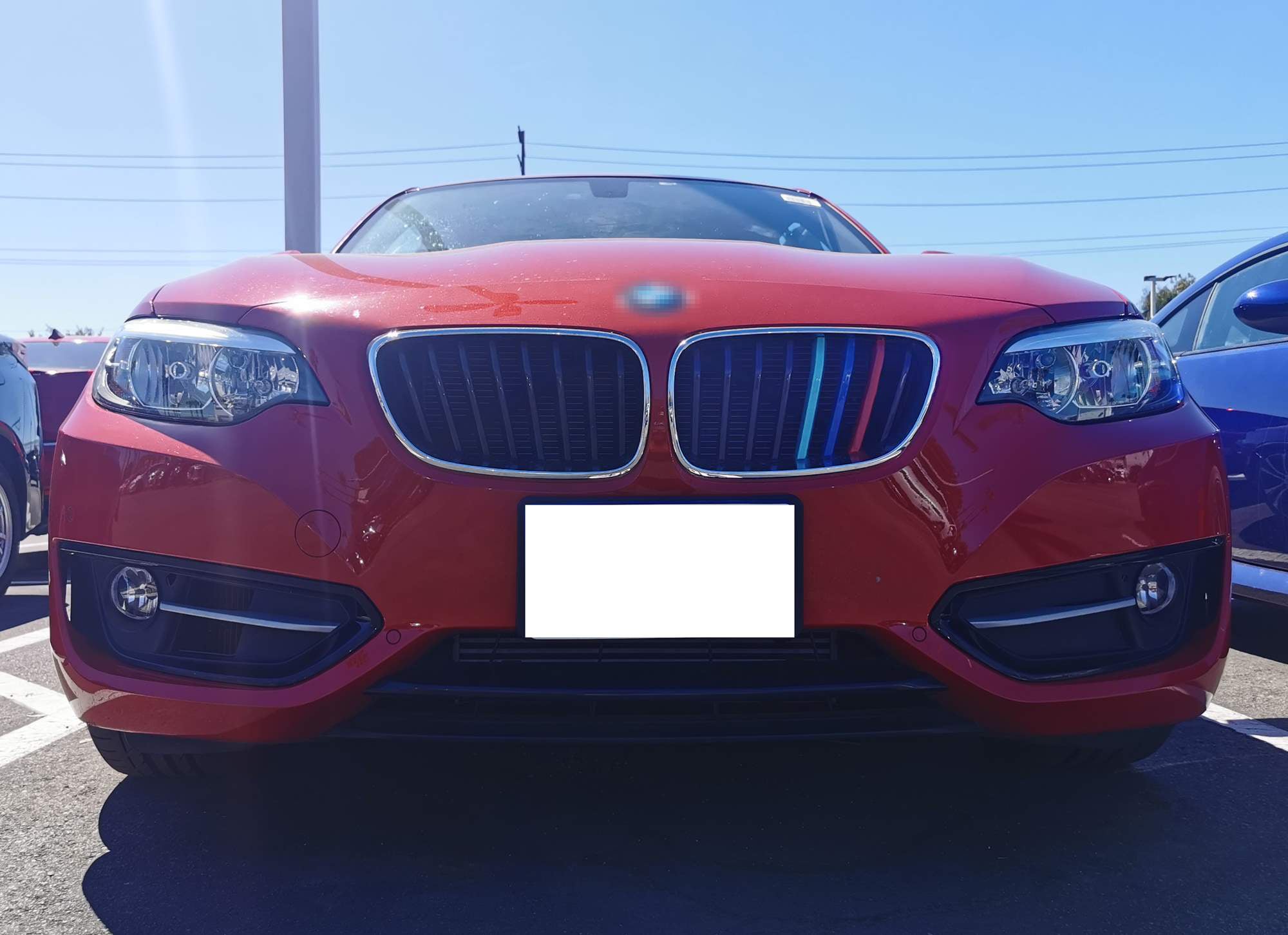 BMW 2 Series (2014-2020) M Color Grille Insert Trims - 8 Beam Black Grill Upgrade for Enhanced Style | Perfect for Car Enthusiasts & Customization Projects