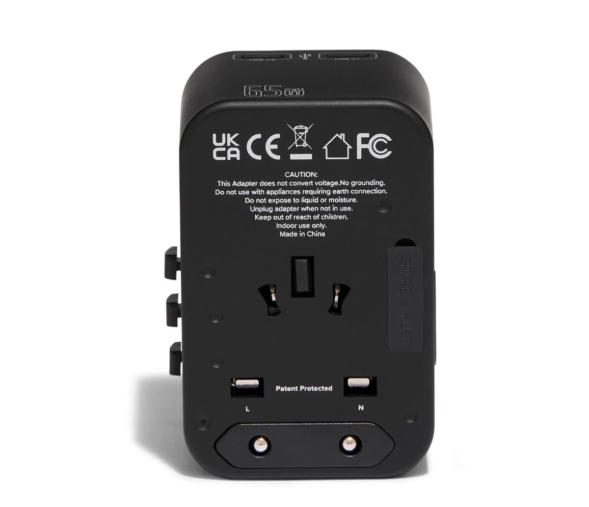 Tumi 65W Universal Power Adapter - Fast Charging for Laptops, Phones & Tablets - Perfect for Travel, Office & Home Use