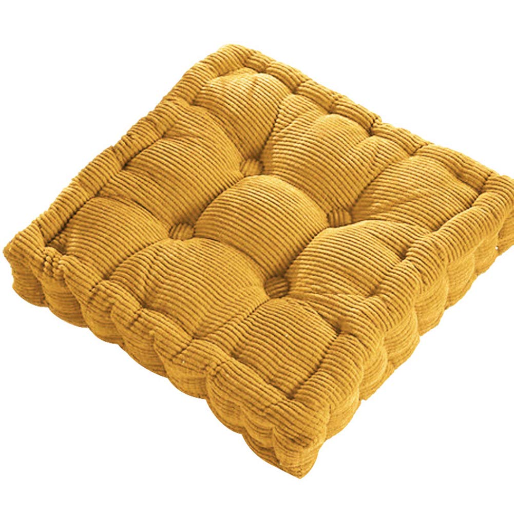 SHLUTESOY Soft Seat Cushion for Office Chair & Sofa - Comfortable Pad Mat Pillow for Winter, Home & Bar Decor in Yellow - Perfect for Work, Relaxation & Enhancing Home Aesthetics