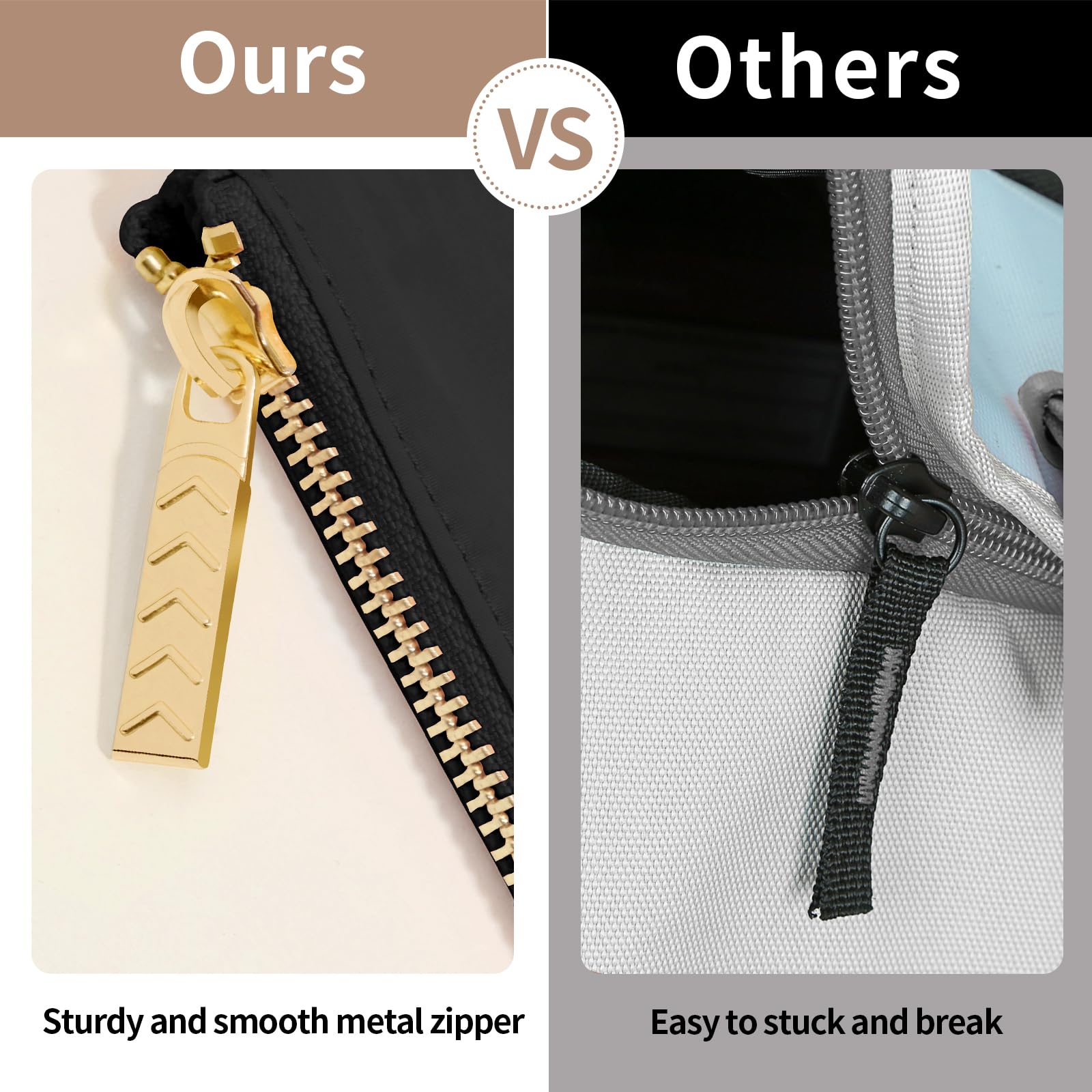 Detachable Dual Pouch Keychain Wallet for Women & Men - Portable Mini Zip Around Small Wallet & Coin Purse (Black+Black) - Perfect for Travel, Shopping, and Everyday Essentials Organization