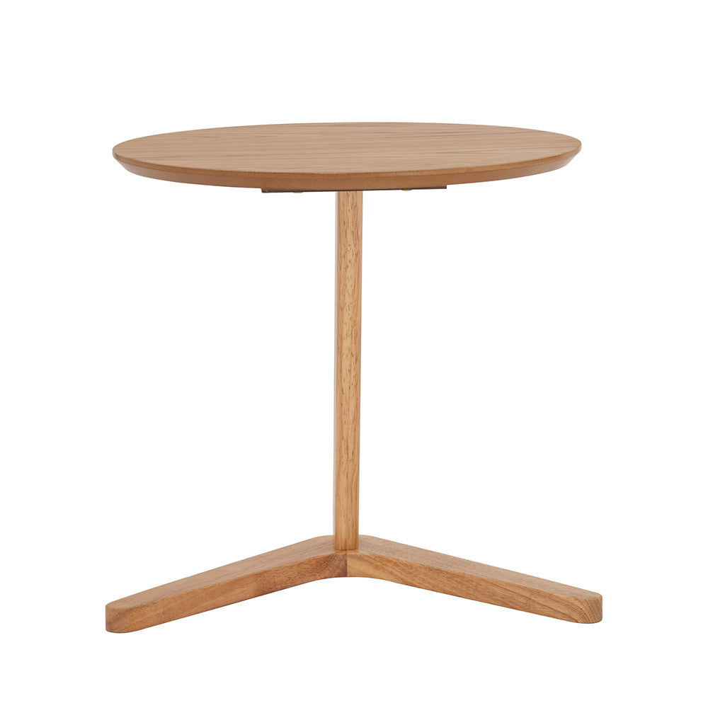 TRIS Modern Oak Side Table - Small End Table for Living Room, Bedroom, or Office - Natural Wood Nightstand with Sturdy Design