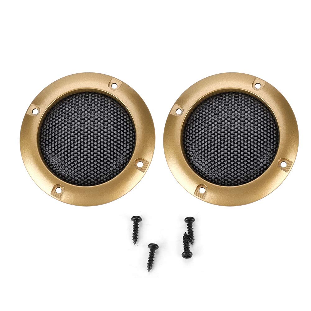 2 Inch Gold Metal Speaker Grills Cover - Decorative Circle Grill for Small, Car, and Home Theater Speakers - Enhance Audio Aesthetics
