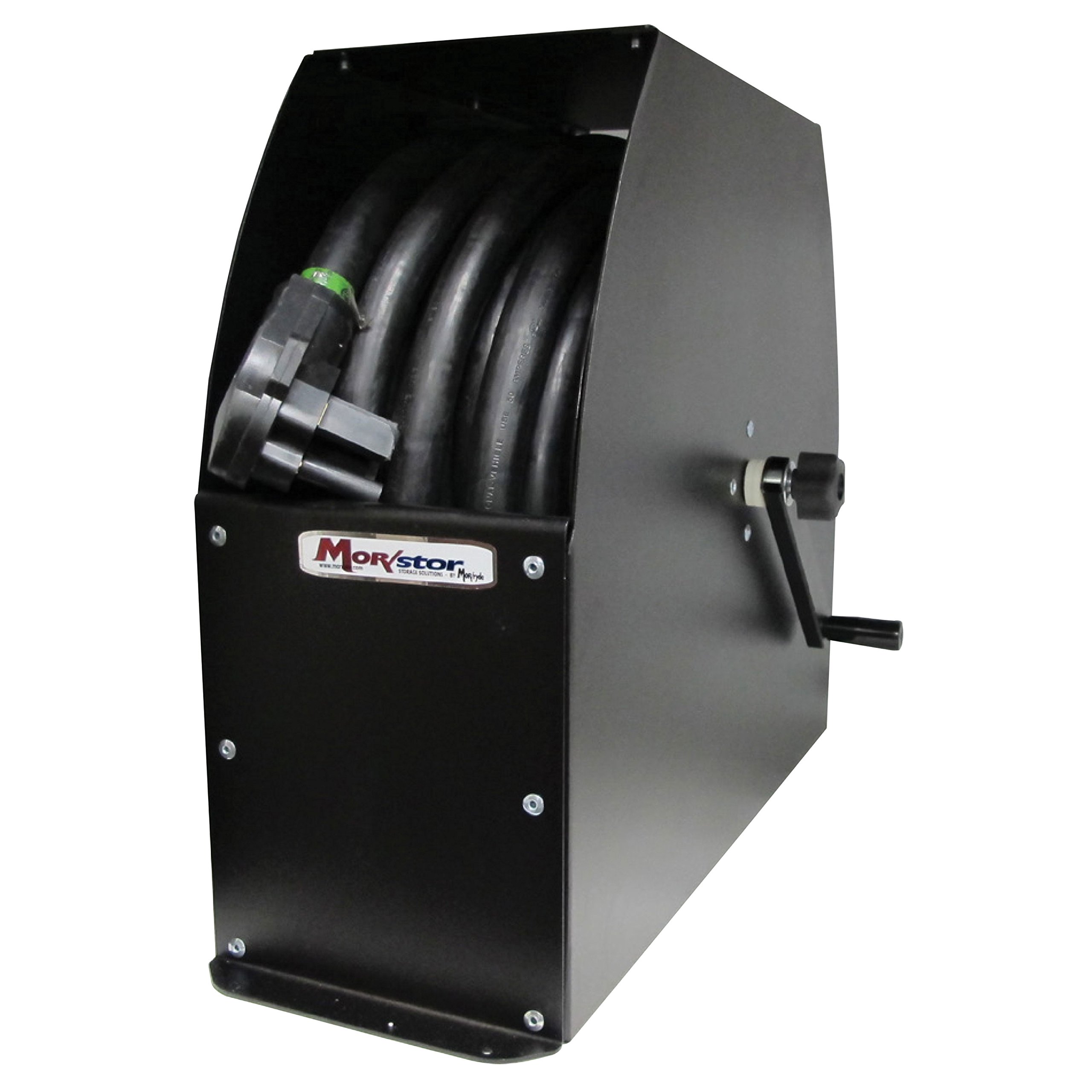 MORryde REEL56-001H Heavy-Duty Cord Spooler - Tall Black RV Cable Organizer for Easy Storage | Perfect for RV, Boat & Camping Accessories