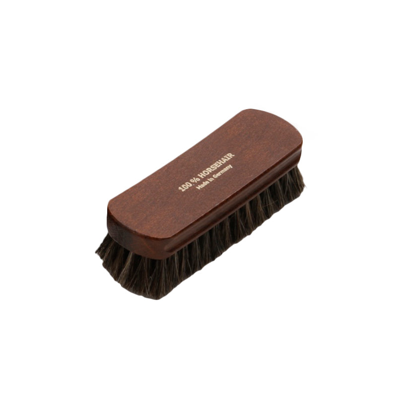 Premium Columbus 100% Natural Horsehair Shoe Brush - Gentle Cleaning & Polishing for Leather Dress Shoes, Boots & Handbags - Perfect for Shine Maintenance & Professional Grooming