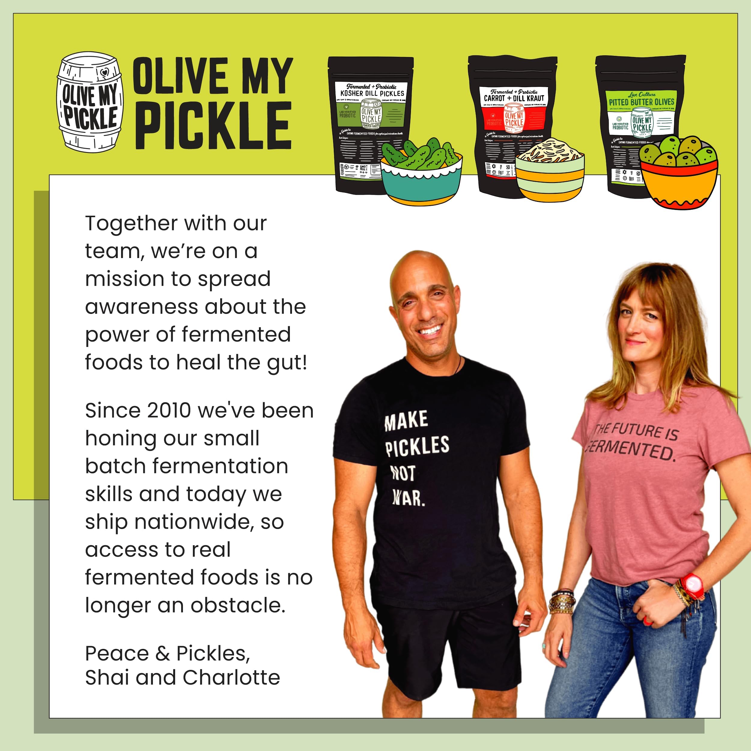 Olive My Pickle Fermented Sauerkraut - 2-Pack (32oz) | Probiotic Turmeric & Cumin for Gut Health - Perfect for Sandwiches & Salads