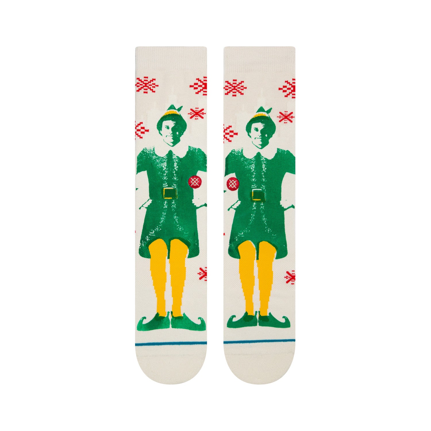 Stance Buddy The Elf Crew Socks - Fun Christmas Holiday Novelty Socks for Men & Women - Perfect for Gifts, Parties & Festive Outfits