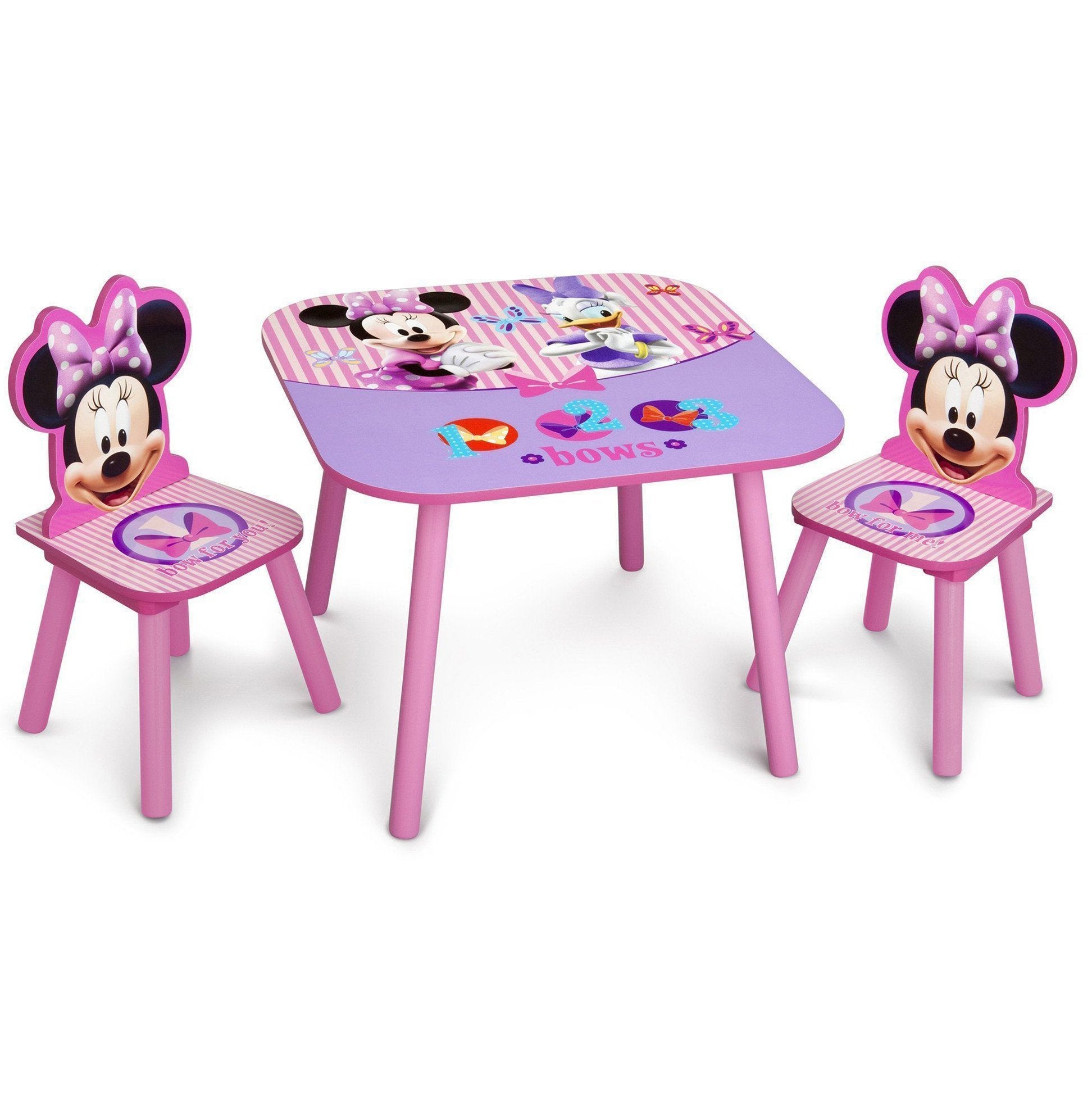 Minnie Mouse Kids Table and Chair Set - Disney Themed Furniture for Toddlers - Perfect for Playroom, Birthday Parties, and Preschool Activities