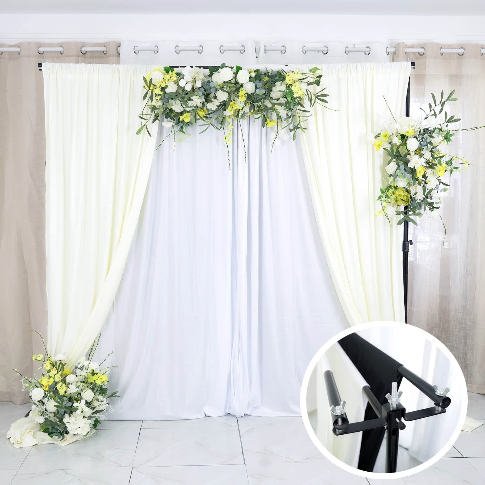 Heavy Duty Backdrop Stand Kit for YouTube, Wedding & Live Streaming - Durable Studio Support