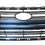2017-2018 Hyundai Elantra Front Upper Bumper Grille - 1PC Silver Trim Black Replacement Part by AutoModed | Perfect for Car Customization & Performance Upgrades