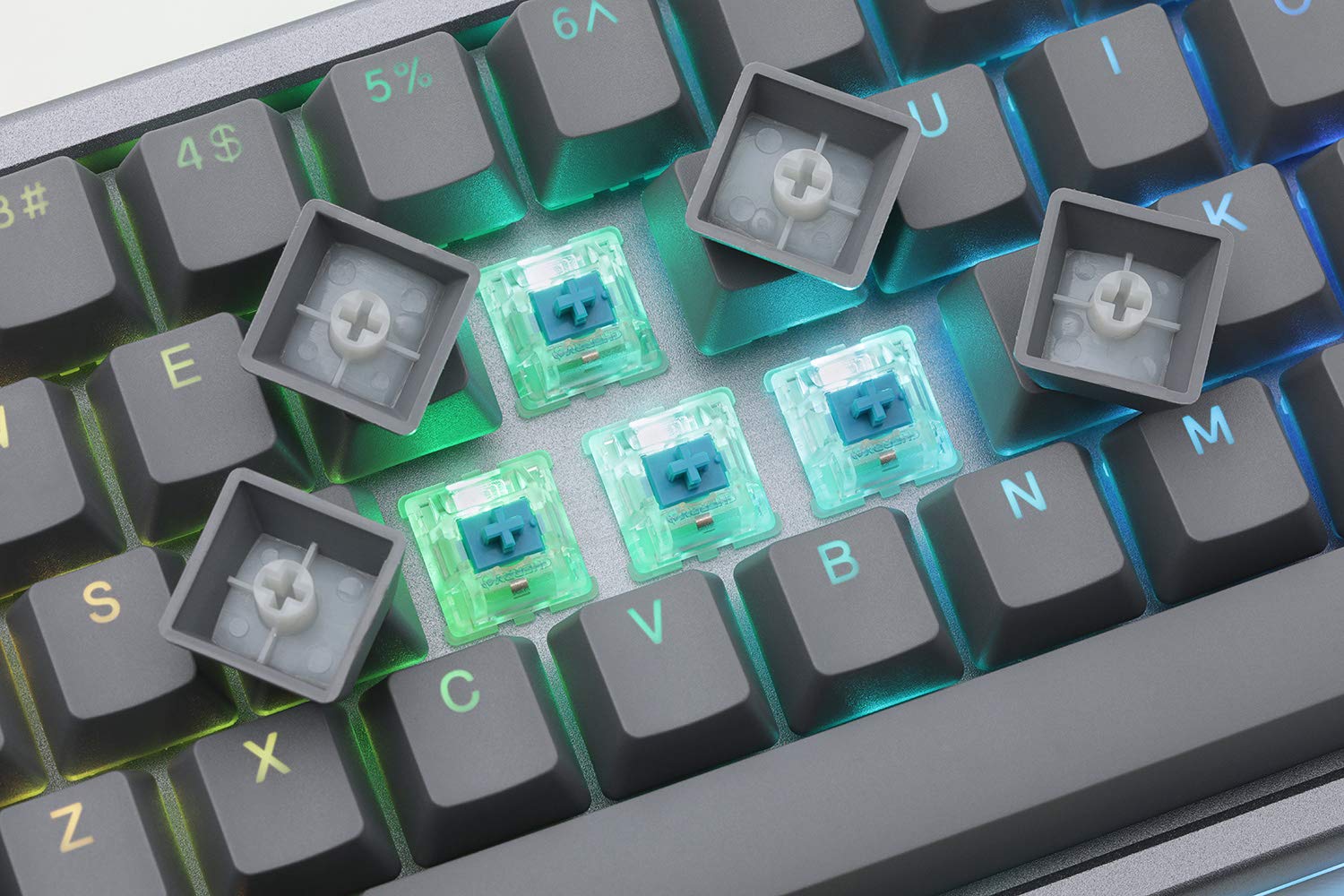 DROP ALT 65% Mechanical Keyboard - Hot-Swap, RGB, PBT for Gaming & Office (Cherry MX Blue)