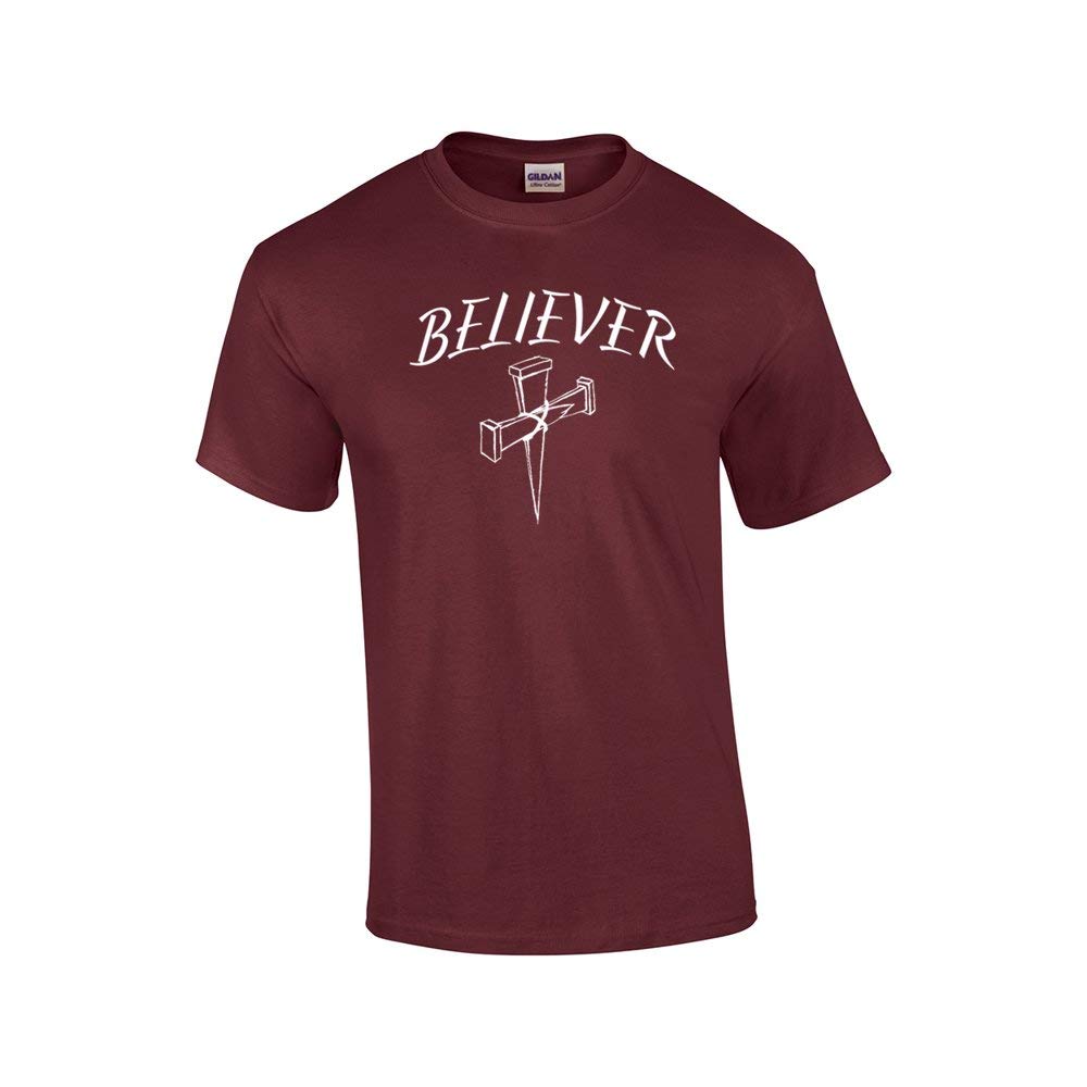 Christian Believer T-Shirt with Cross Design - Military Inspired Faith Apparel for Church, Worship & Everyday Wear