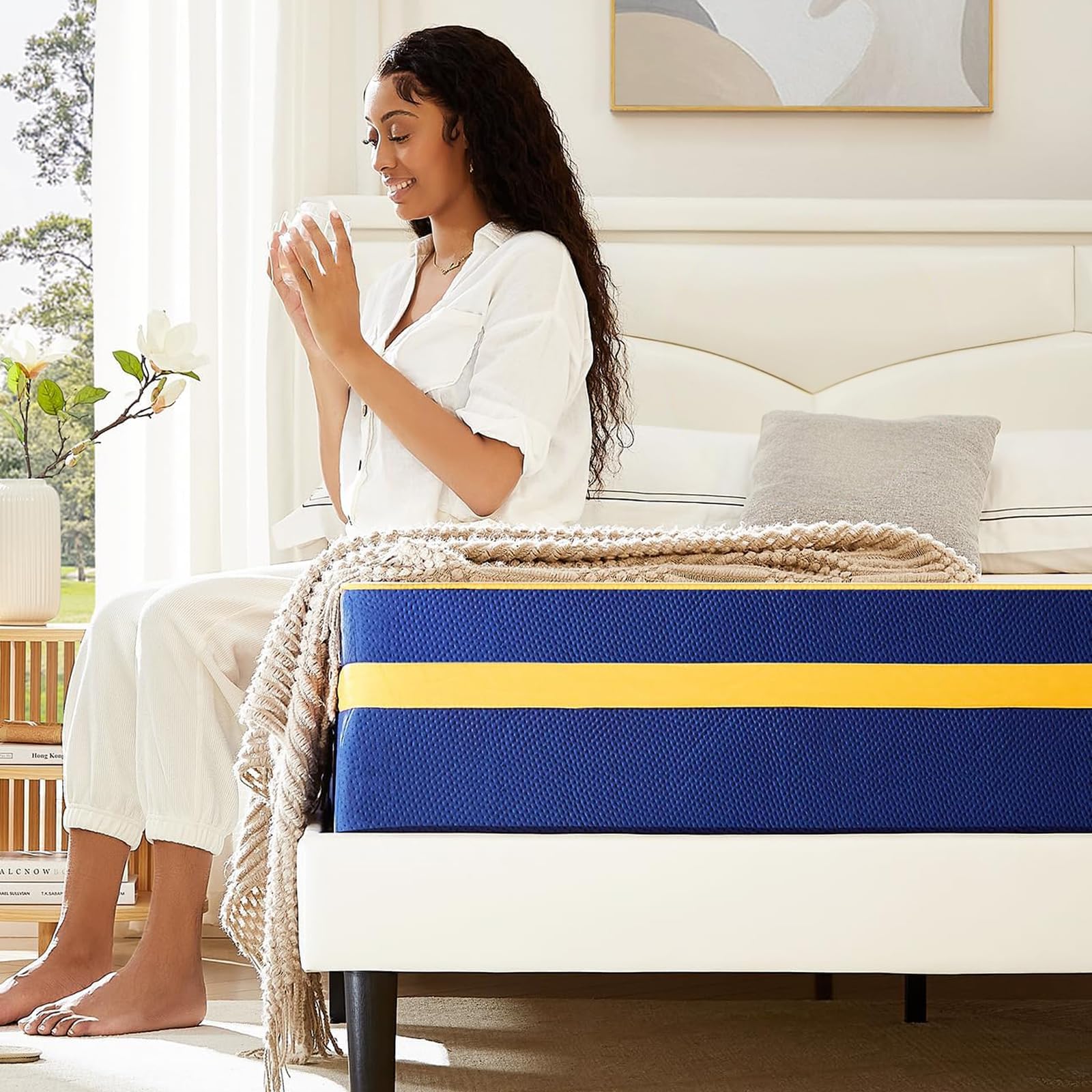 14 Inch King Size Memory Foam Mattress for Back Pain Relief - Gel Infused Cooling Mattress in a Box - 5 Layer Support System - CertiPUR-US Certified - Made in USA - Perfect for Master Bedroom, Guest Room & Home Comfort