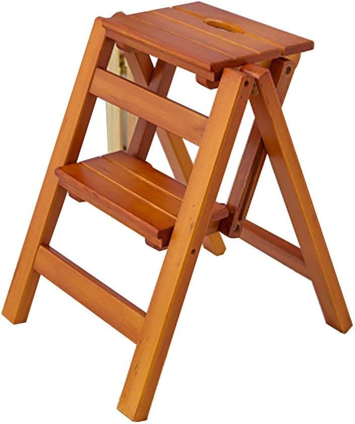 OKUOKA 2-Step Folding Step Stool, Portable Lightweight Step Ladder for Home, Kitchen, Bathroom & Garden - Non-Slip Flower Stand, Multi-Functional Stool for Kids & Adults (Use for Reaching High Shelves, Changing Light Bulbs, Gardening)