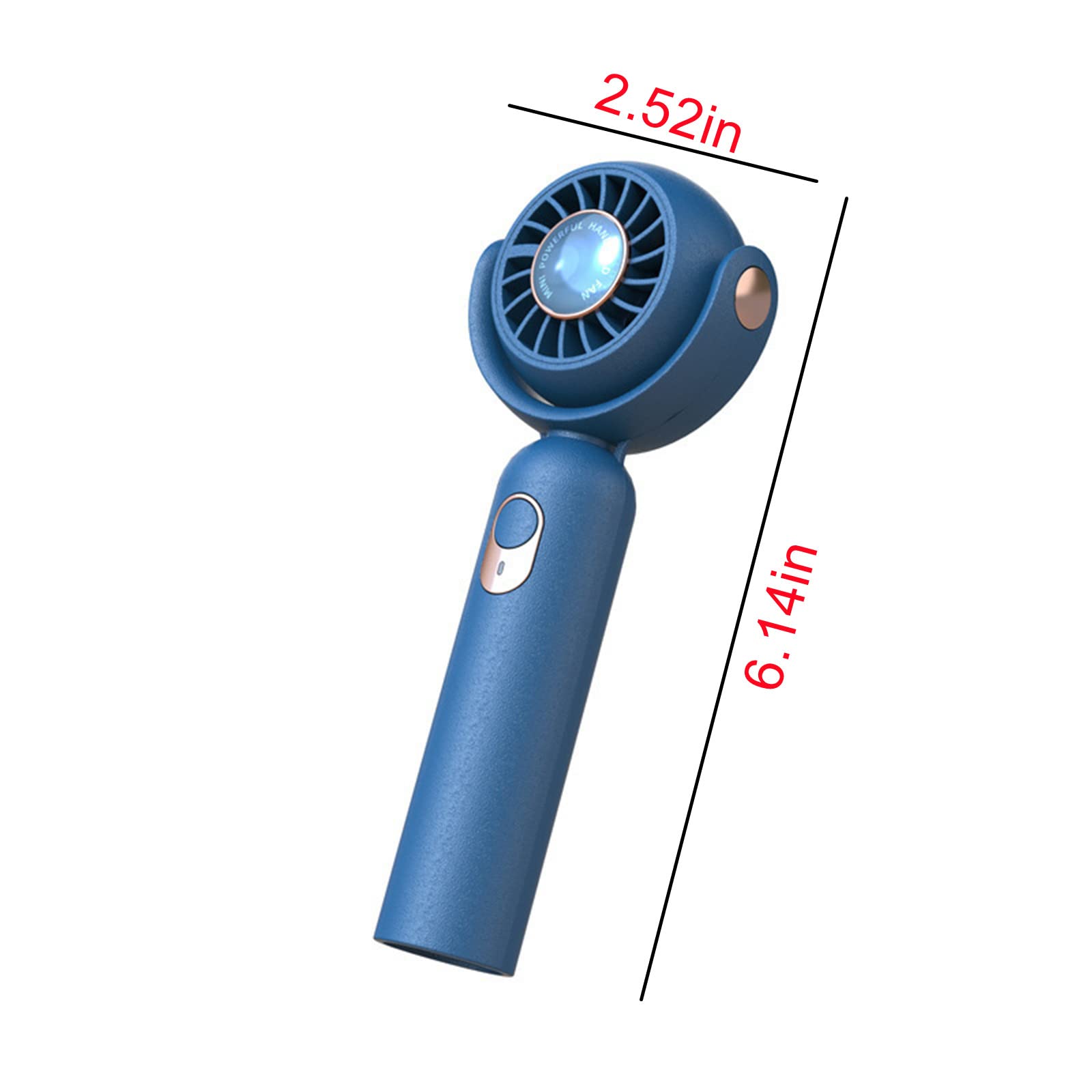 Cafuvv Portable Handheld Mini Fan - USB Rechargeable, 3 Speed Adjustable, Battery Operated for Outdoor, Travel, Office & Home Use
