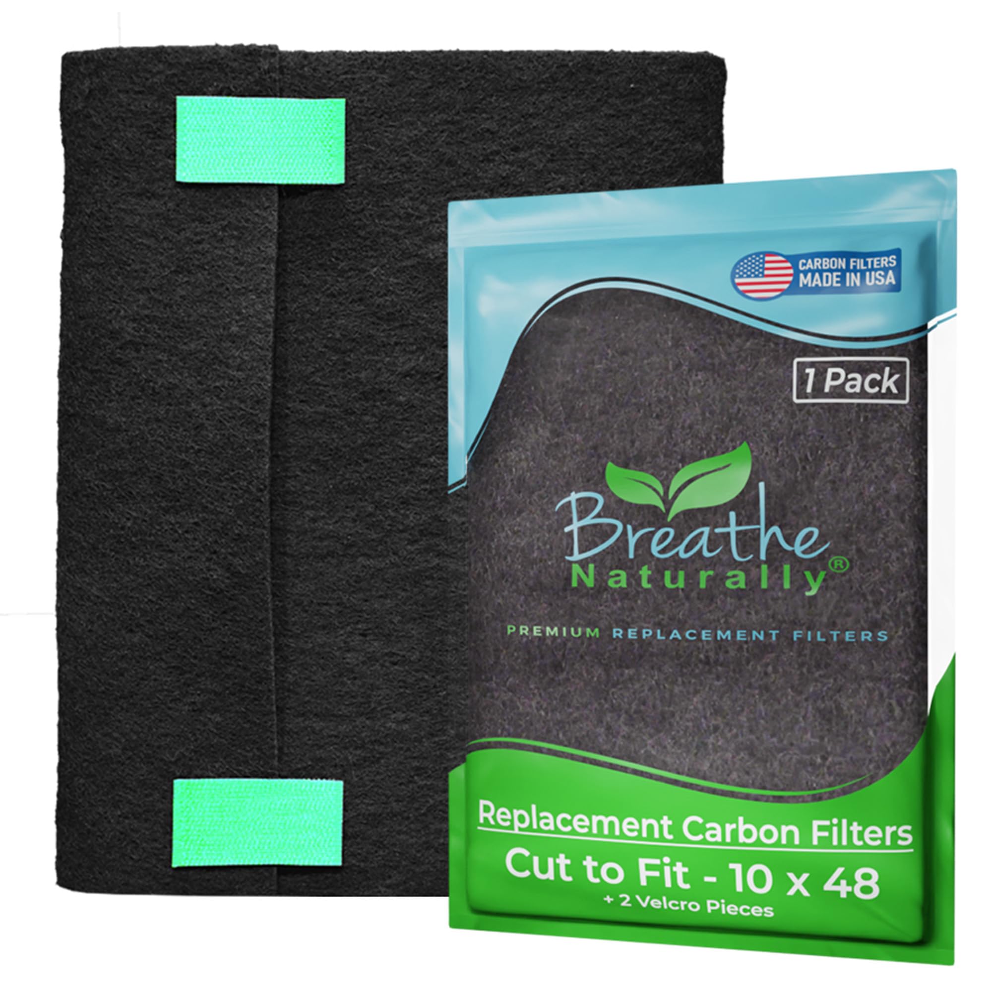 Activated Carbon Air Filter 10x48 - Universal Cut-to-Fit Replacement for Air Purifiers, Vents & HVAC Systems | Odor Elimination & Air Purification | Made in USA (Pack of 1) | Ideal for Homes, Offices & Workshops