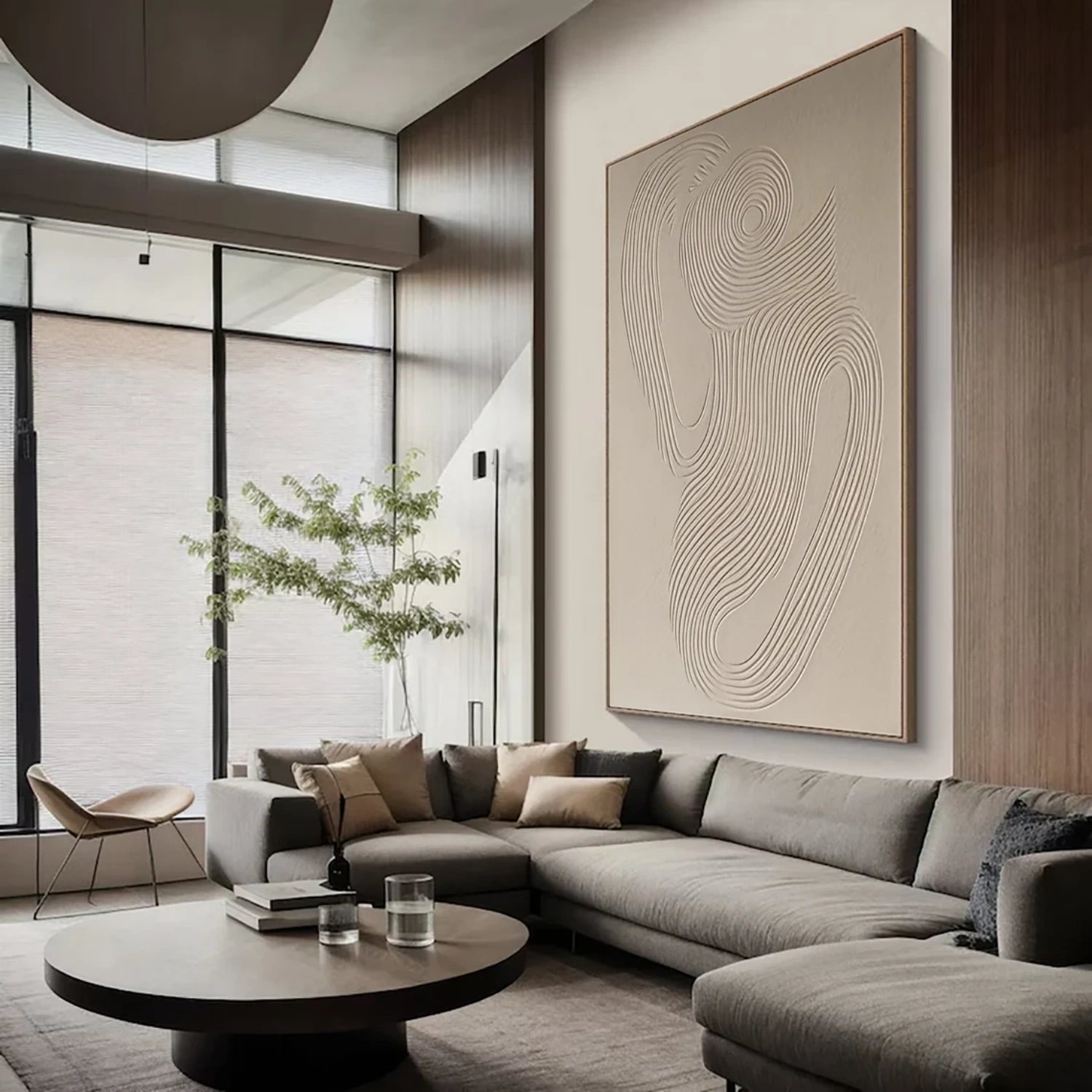 Beige & Brown Abstract Wall Art Print #BB119 - Modern Home Decor for Living Room, Bedroom & Office
