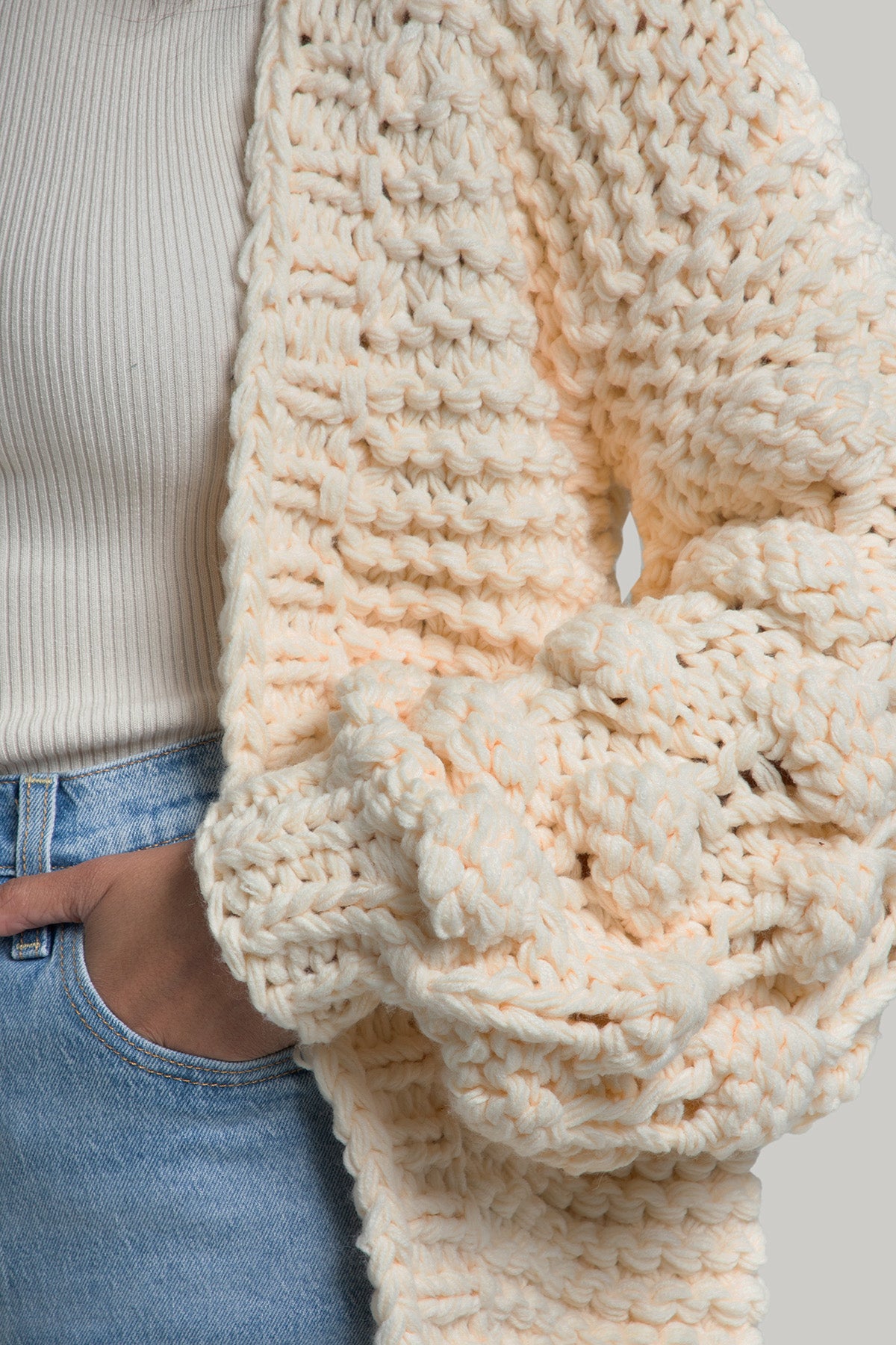 Stylish Knit Cardigan with Bauble Sleeves - Cozy Winter Sweater for Women | Perfect for Office, Date Night & Casual Outfits