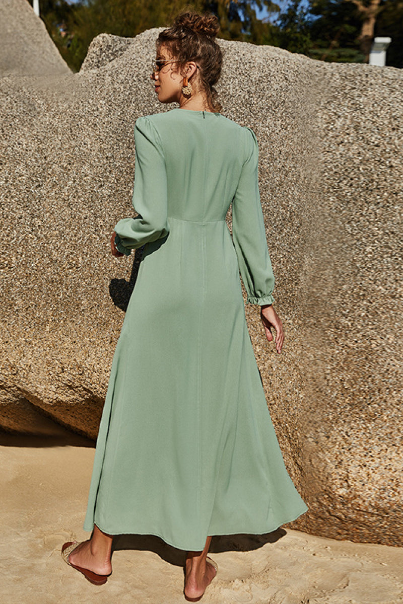 Elegant Puff Sleeve Flounce Midi Dress for Women - Summer Floral Party Dress with Ruffled Hem - Perfect for Weddings, Garden Parties & Date Nights