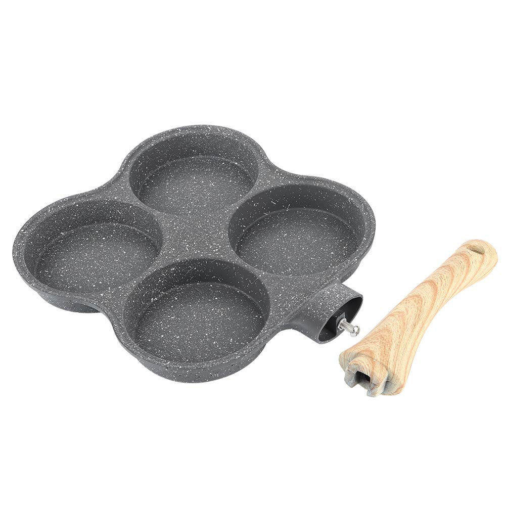 Non-Stick 4 Hole Pancake Pan - Omelette Skillet for Induction Cooker & Gas Stove - Perfect for Breakfast, Camping & Family Cooking