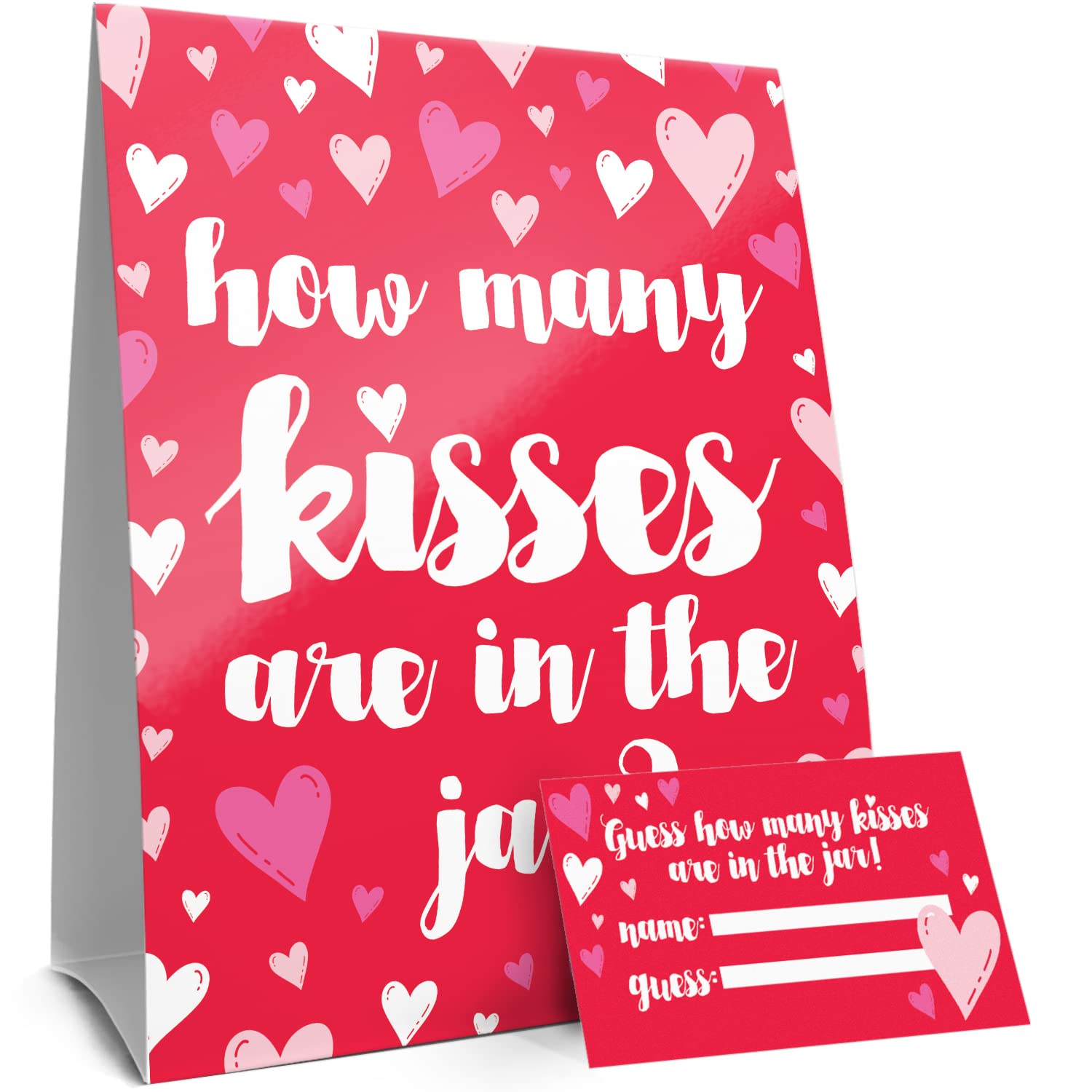 Valentine's Day Party Game - How Many Kisses Valentine Hearts Game for Couples, Family & Friends | Fun Romantic Party Activity for Date Nights & Celebrations