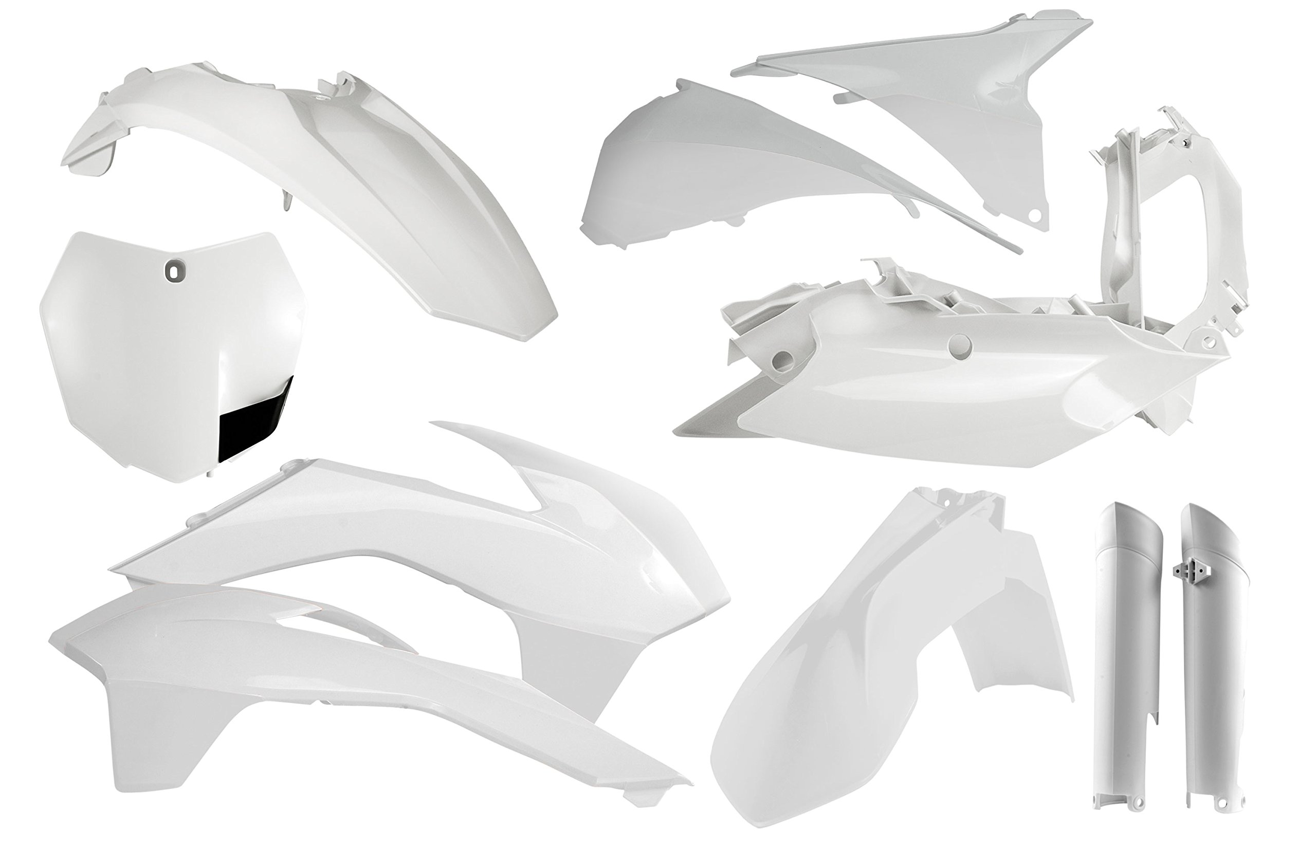 Acerbis 2314330002 White Plastic Kit - Durable Motorcycle Body Replacement Parts for Off-Road & Street Bikes | Perfect for Customization & Repair