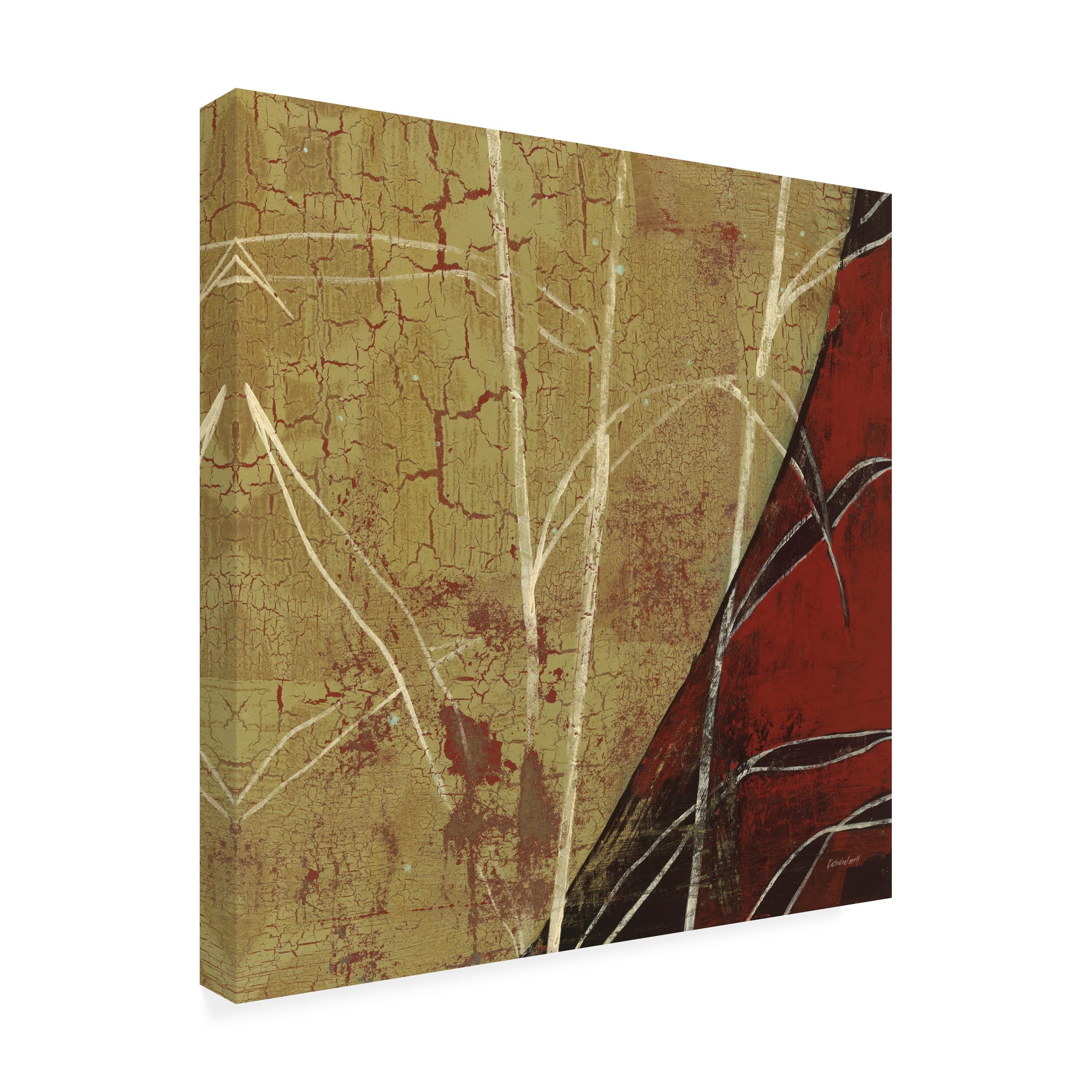Trademark Fine Art 'Sun Stems Tile II' Canvas Wall Art by Kathrine Lovell - Modern Botanical Home Decor for Living Room, Bedroom & Office