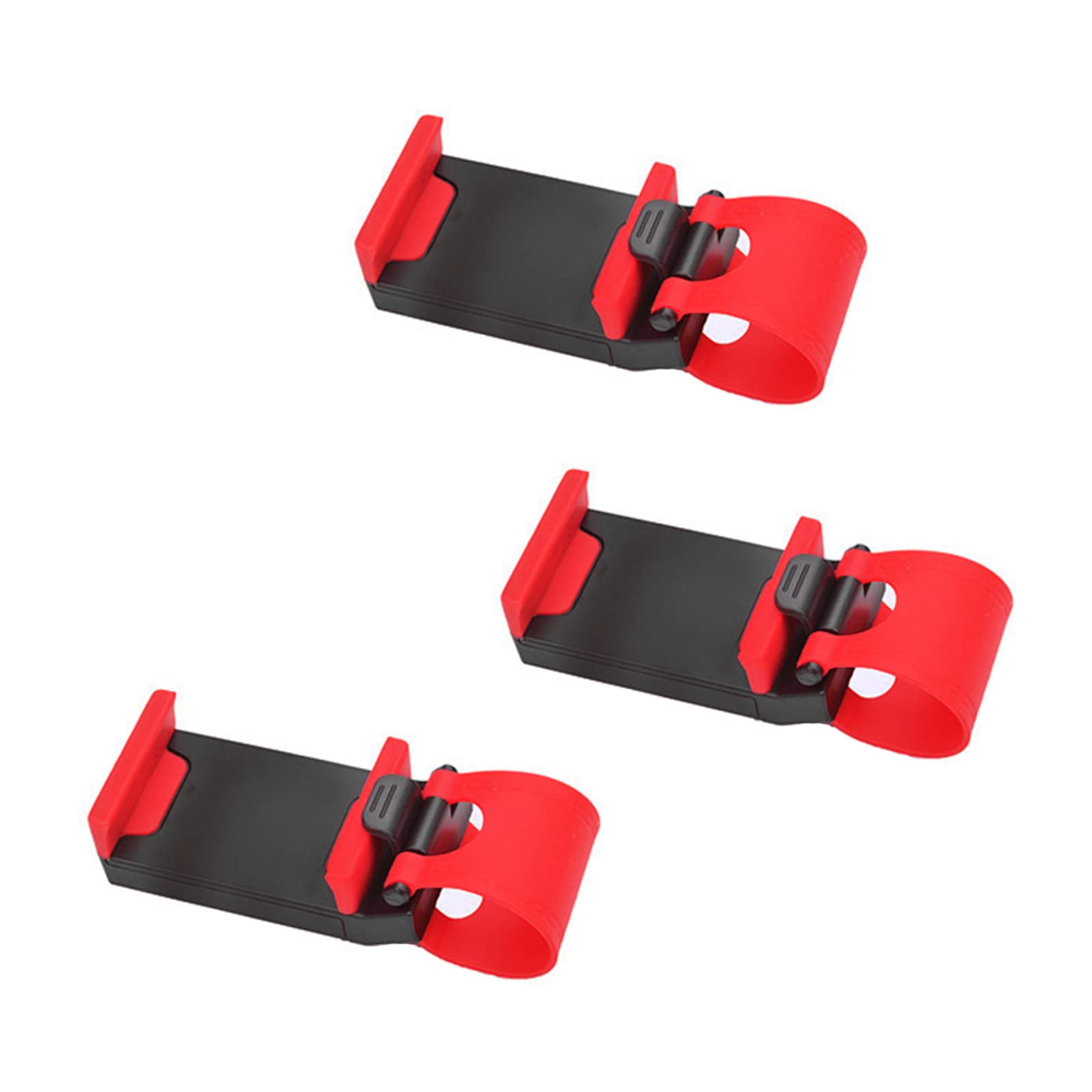 3 Pack Universal Car Phone Holder - Adjustable Steering Wheel Phone Mount for iPhone, Samsung & All Smartphones | Perfect for Driving, GPS Navigation & Hands-Free Calls