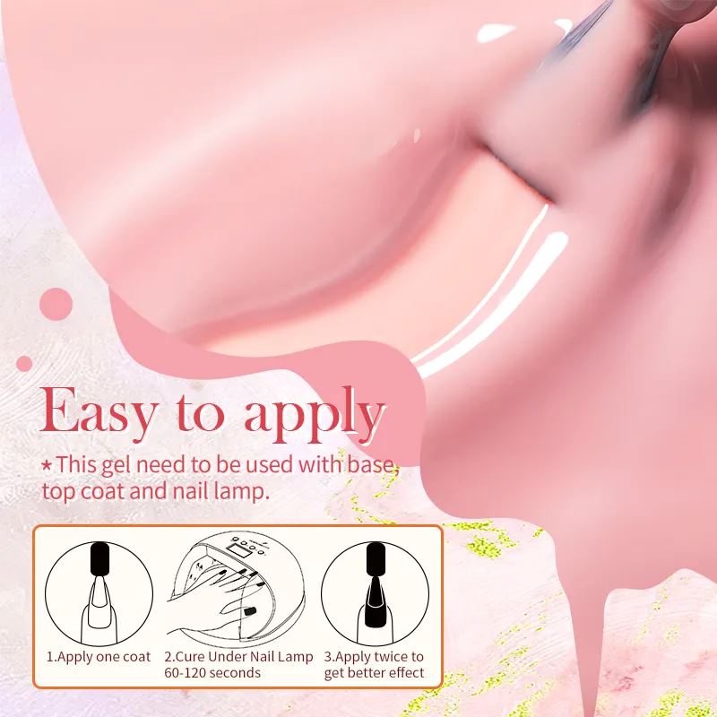 Born Pretty Jelly Nude Gel Polish - 15ml Long Lasting Nail Lacquer for Natural Nails | Perfect for Everyday Wear, Office, and Special Occasions