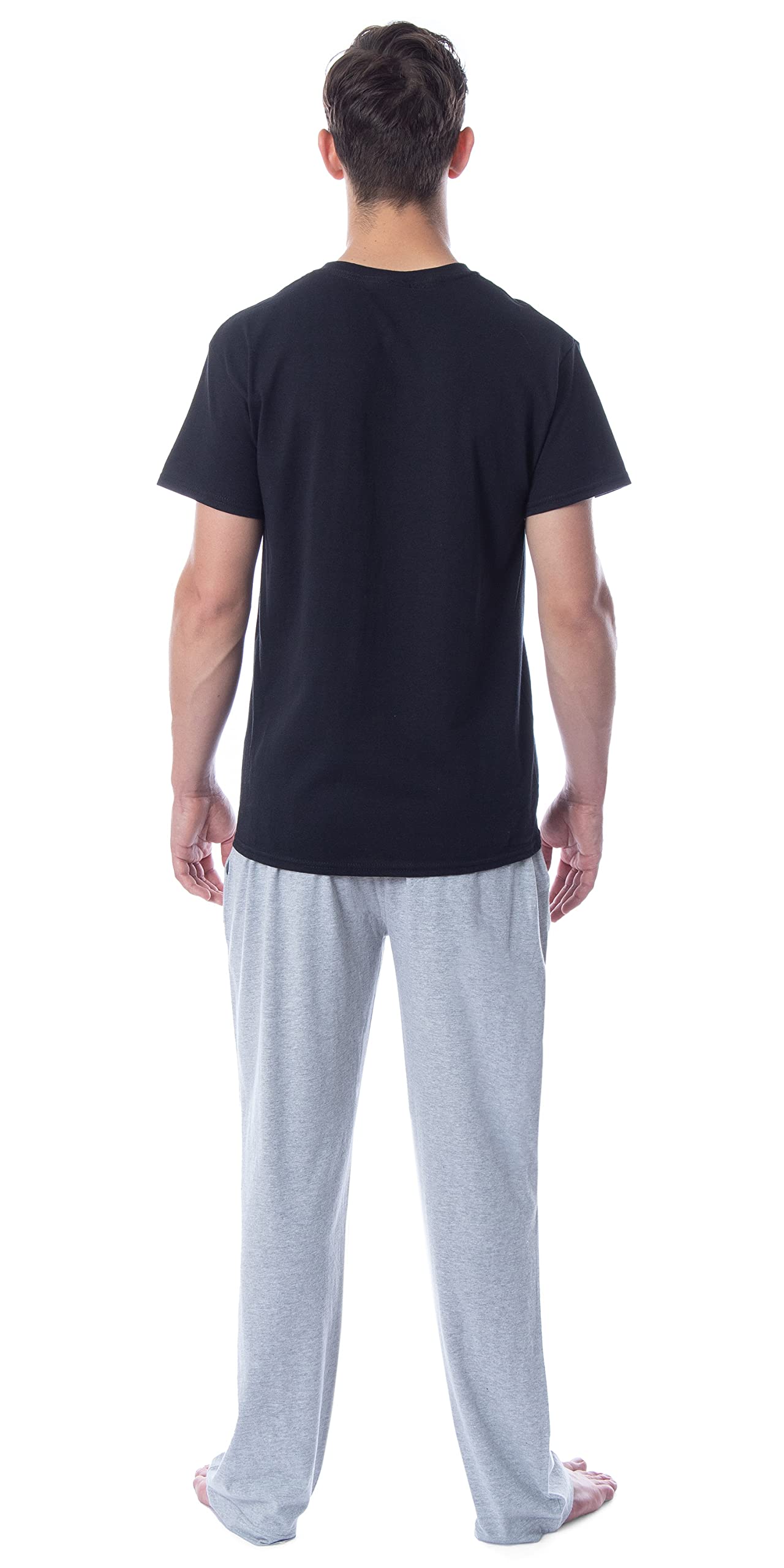 INTIMO Jaws Men's Classic Movie Logo Distressed Sleep Pajama Set - Comfortable Lounge Wear for Movie Nights & Relaxation at Home