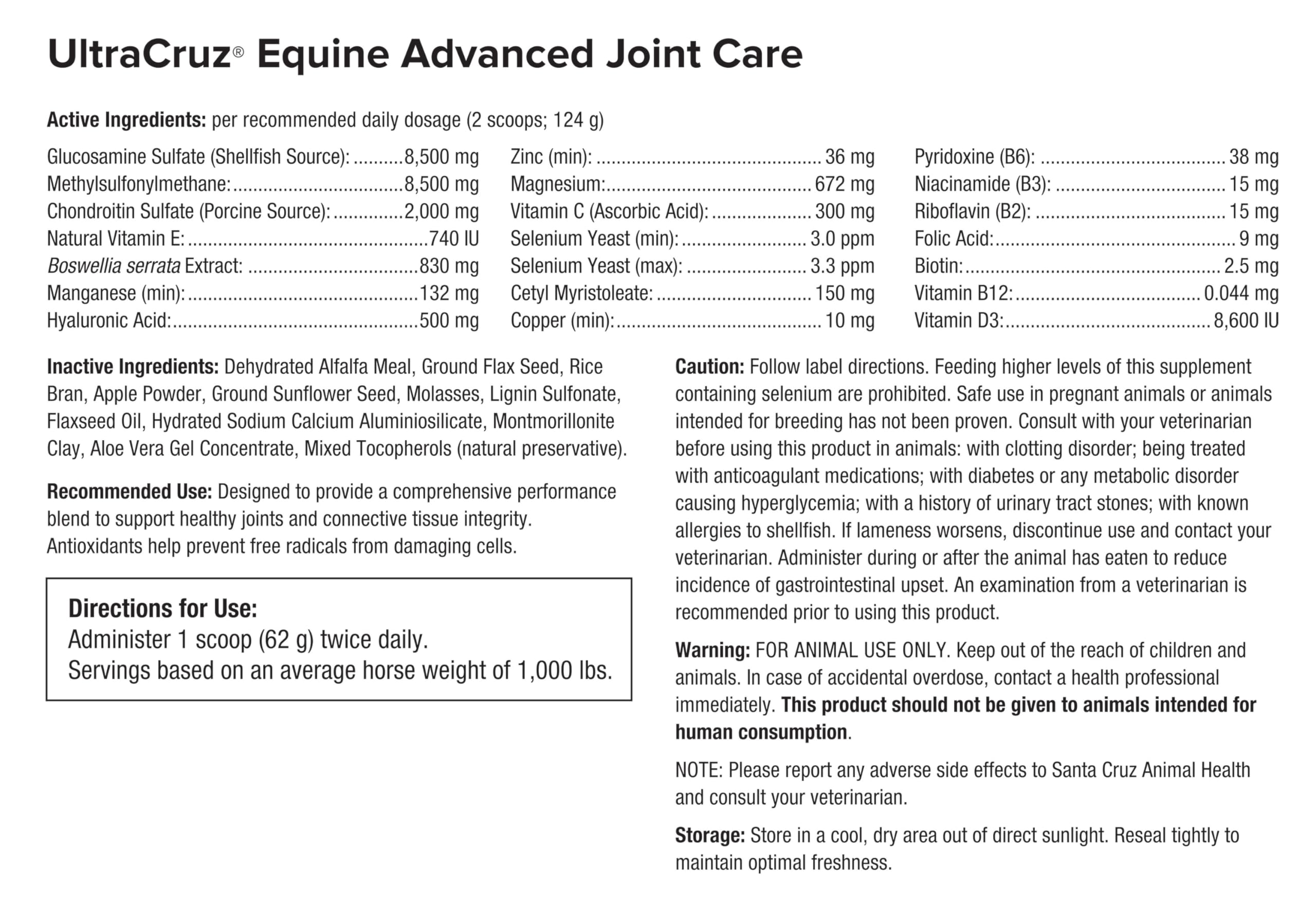 UltraCruz Advanced Joint Supplement for Horses - 25 lb Pellet (90 Day Supply) | Supports Mobility & Joint Health | Ideal for Performance Horses, Senior Horses & Recovery