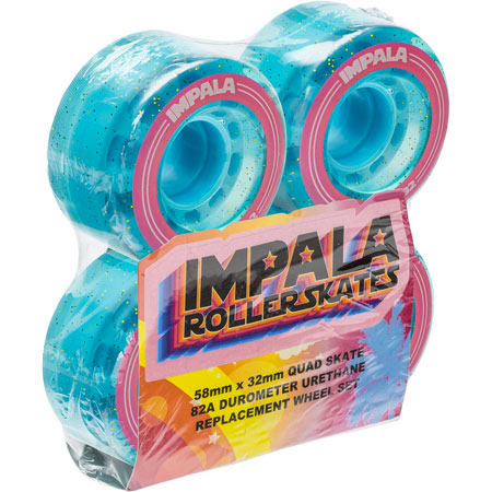 Impala 58mm Quad Roller Skate Wheels - 4 Pack for Indoor & Outdoor Skating, Derby, and Rink Use