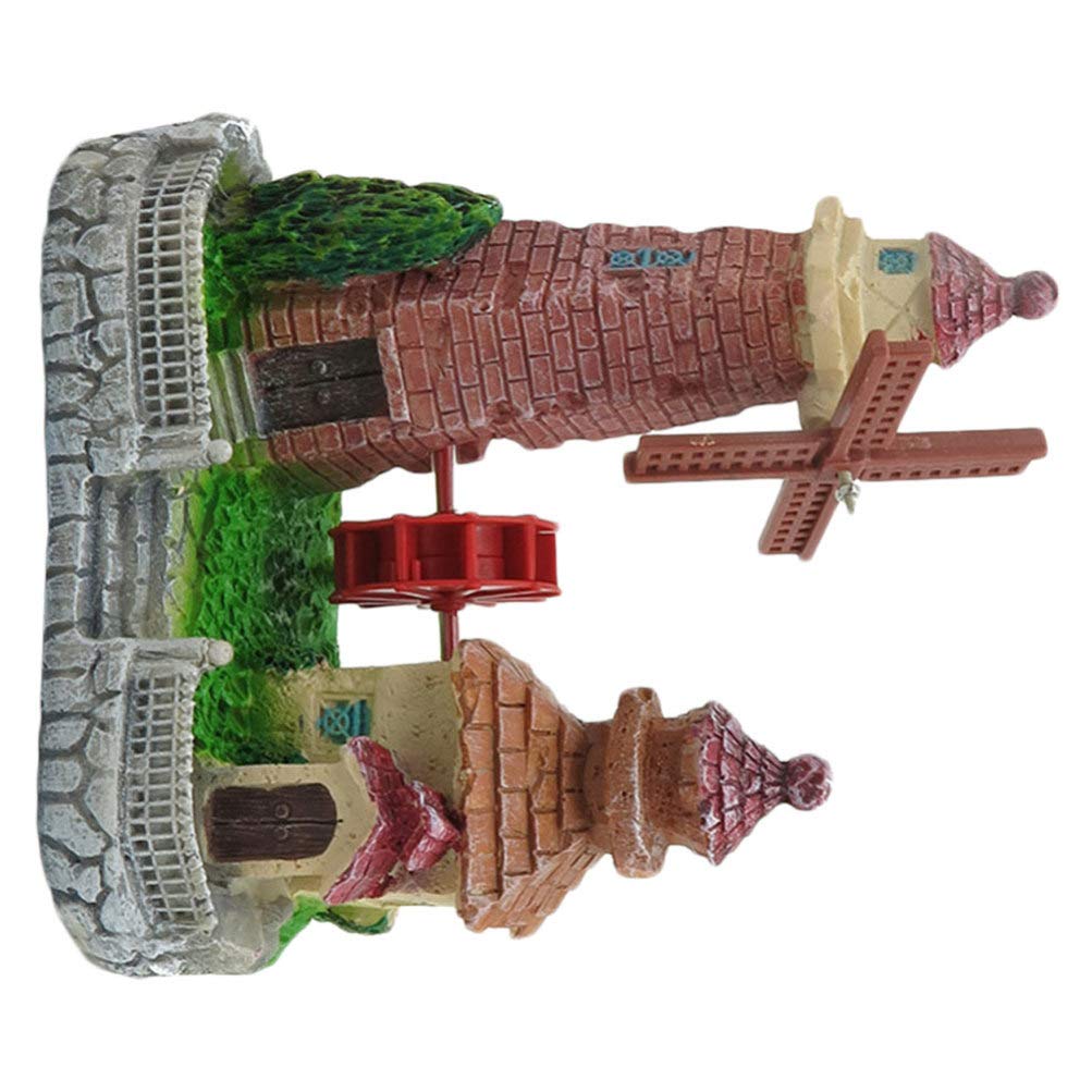 Balacoo Windmill Ornament - Aquarium Castle & Landscape Decor for Fish Tanks | Underwater Scenery, Fish Hideout & Tank Accessories | Perfect for Home Aquariums, Office Fish Tanks & Aquatic Displays