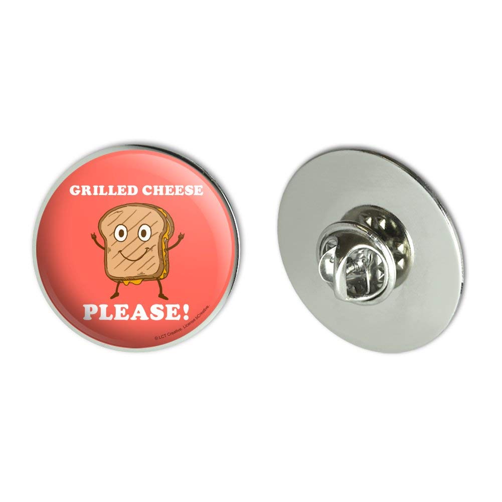 Funny Grilled Cheese Sandwich Metal Lapel Pin - 1.1