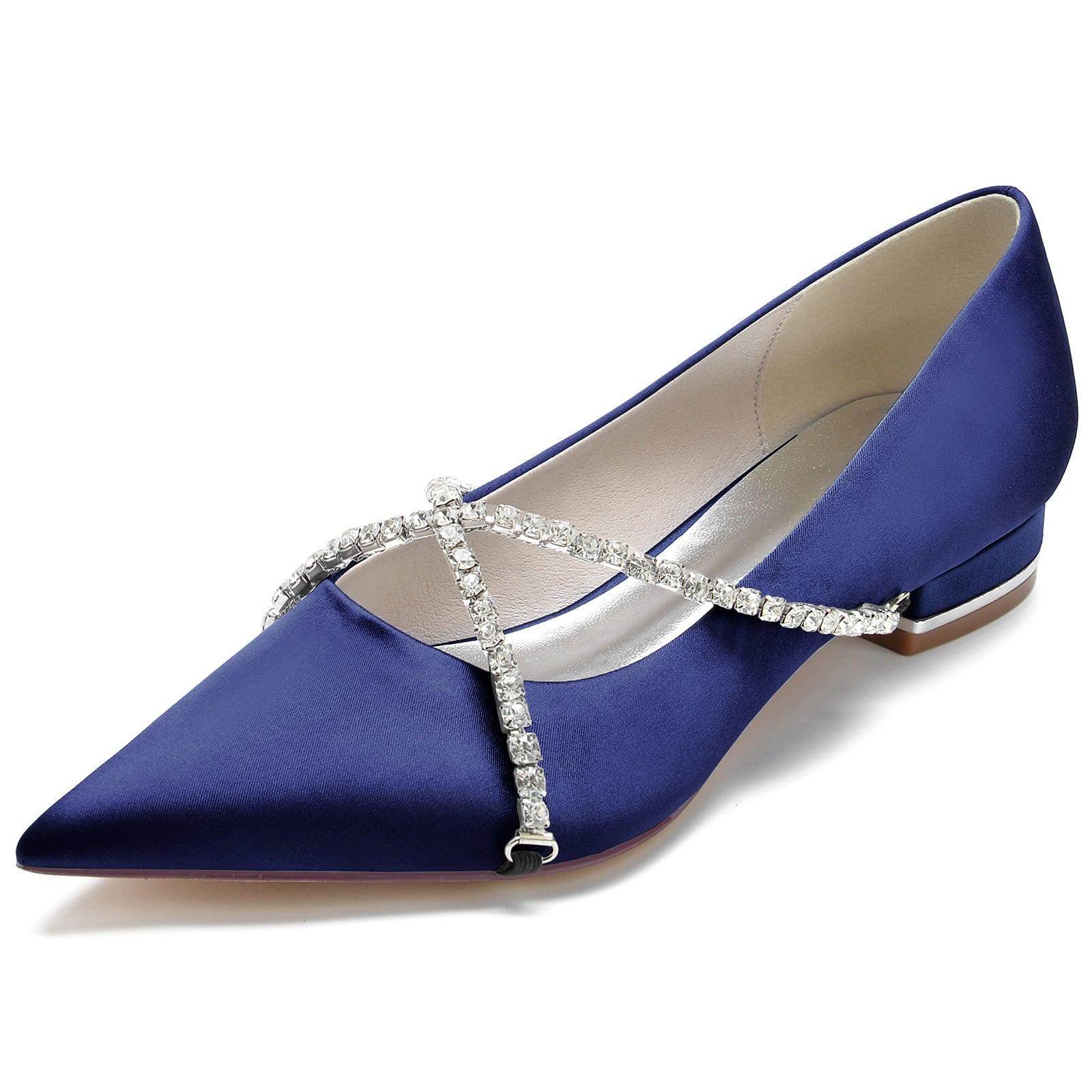 Flat Heel 2.5cm Silk-Like Comfortable Shoes CK0248 - Perfect for Office, Wedding & Casual Wear