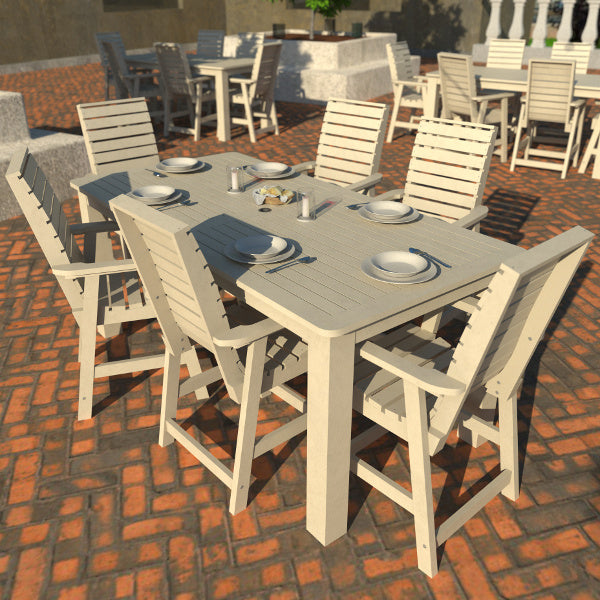 Glennville 7-Piece Counter Height Dining Set - Modern Kitchen & Breakfast Nook Table with Chairs for Small Spaces