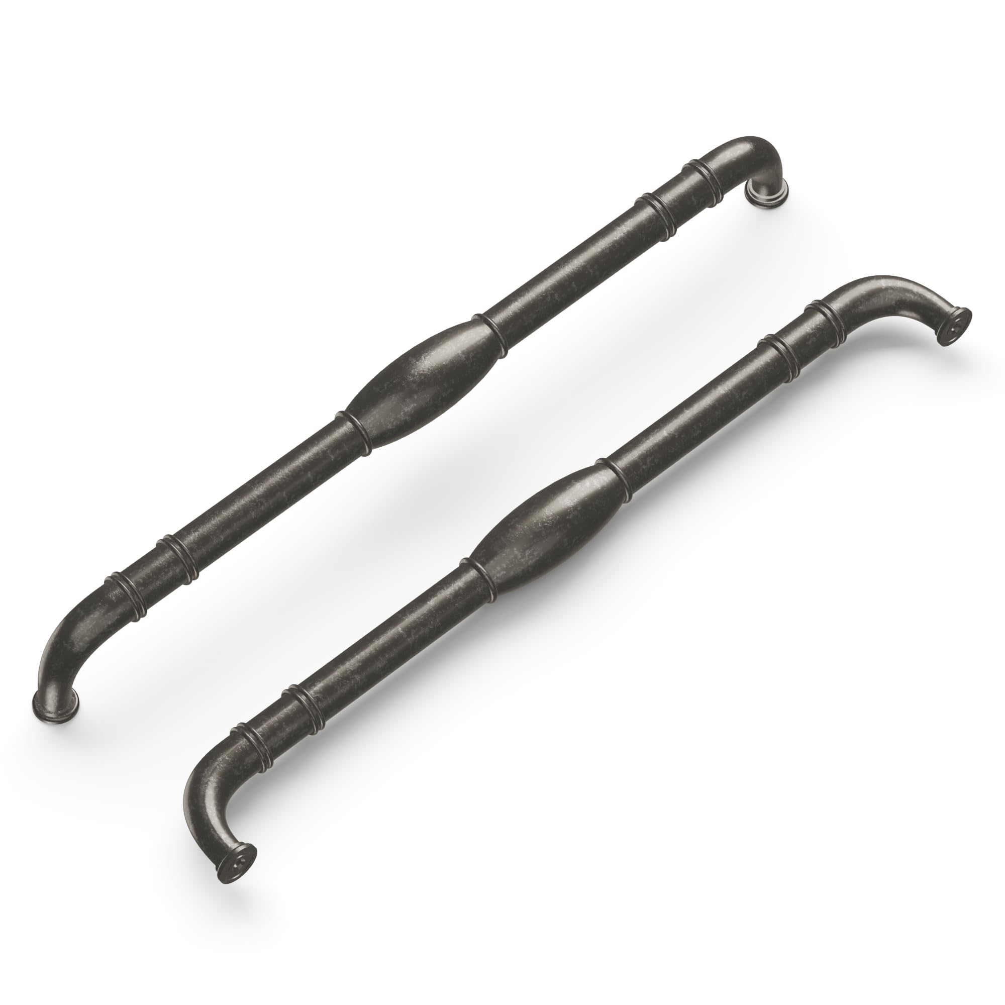Hickory Hardware 1 Pack Solid Core Kitchen Appliance Pulls - Luxury Cabinet Handles for Doors & Dresser Drawers - 18 Inch Hole Center - Black Nickel Vibed - Williamsburg Collection - Perfect for Modern Kitchens & Home Renovation Projects