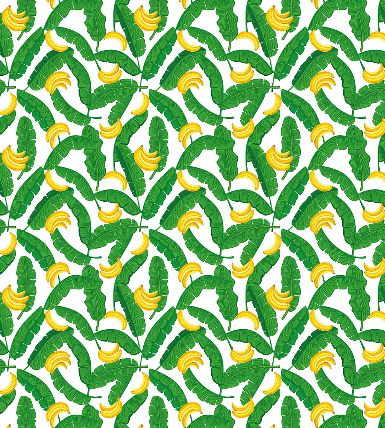 Ambesonne Botany King Size Duvet Cover Set - Tropical Banana & Palm Leaves Design, 3 Piece Bedding Set with 2 Pillow Shams, Hunter Green & Yellow, Nature Inspired Decor for Bedroom, Perfect for Summer & Coastal Themed Rooms