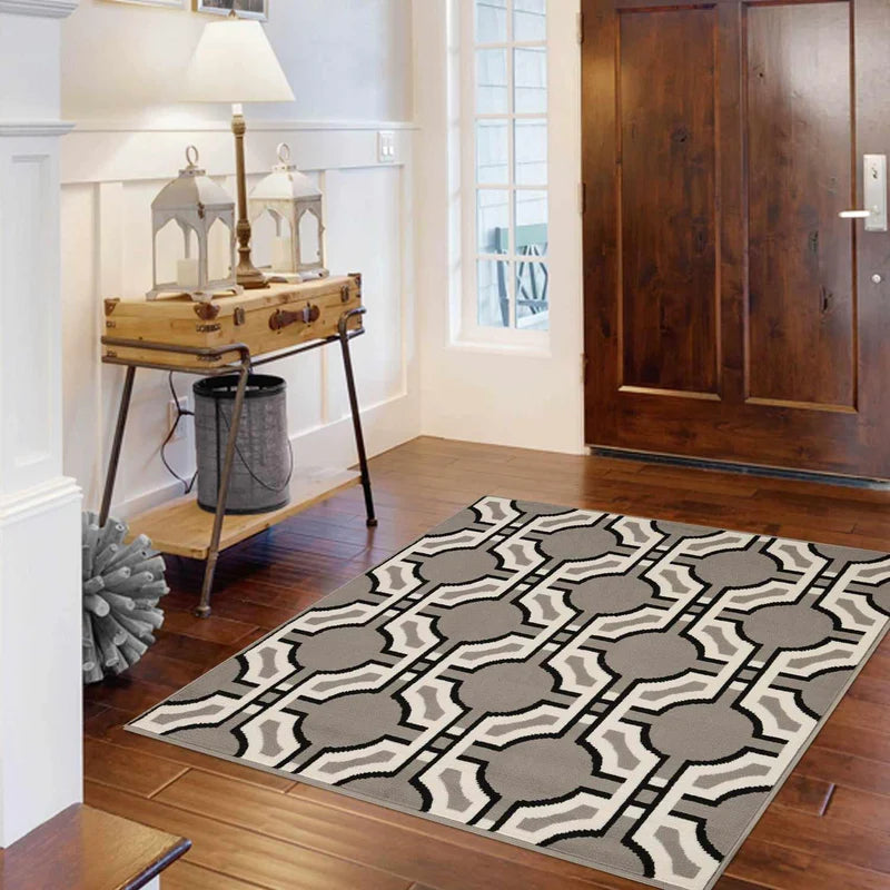 Pritchard Modern Geometric Trellis Indoor Area Rug - Non-Slip Living Room Carpet, Soft Bedroom Rug for Home Decor - Perfect for Living Spaces, Bedrooms & Offices
