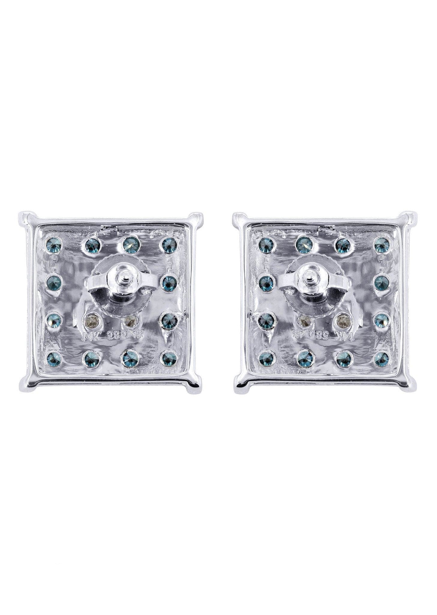 14K White Gold Diamond Earrings for Men - 0.61 Carat Stud Earrings | Perfect Gift for Anniversary, Birthday & Special Occasions