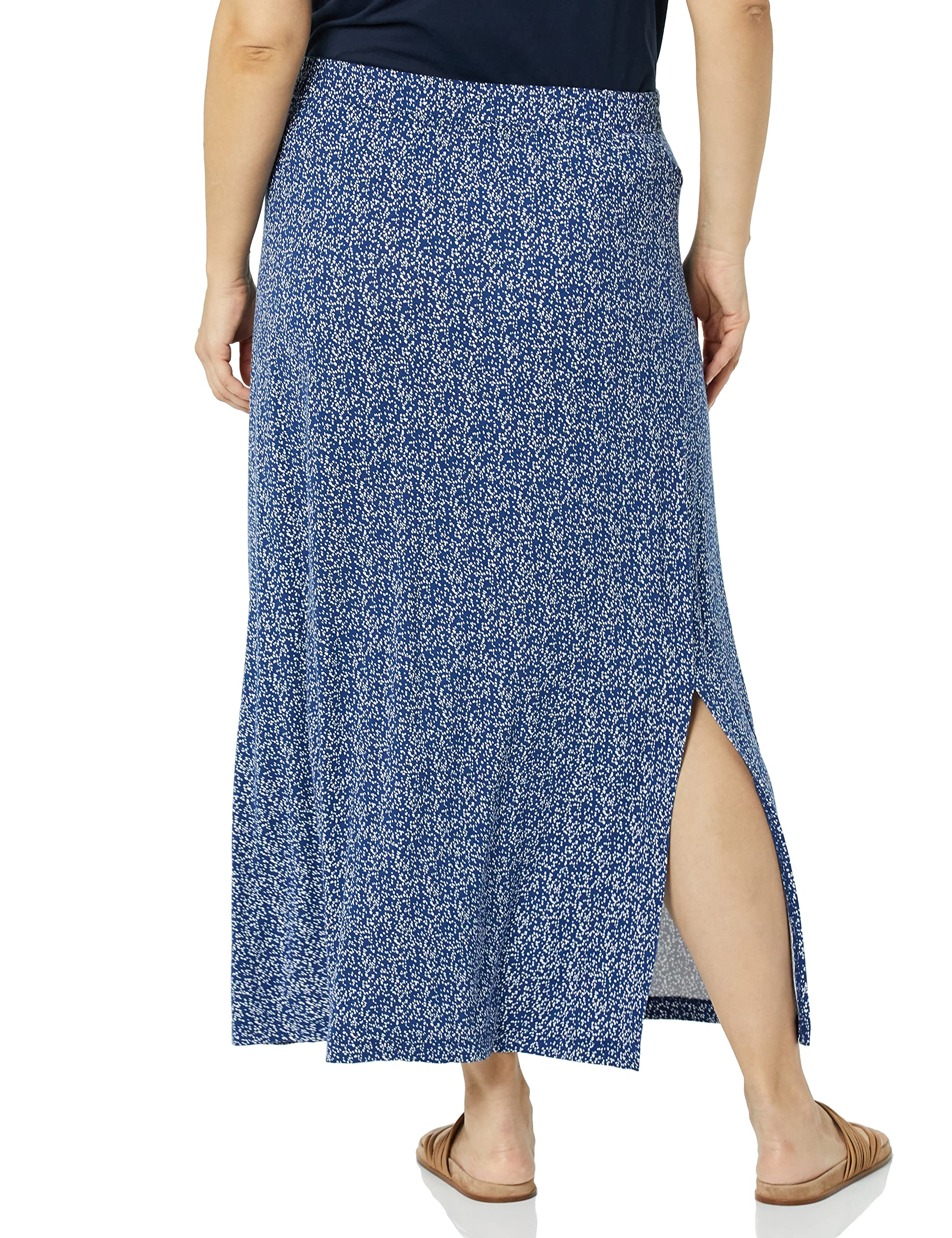 Amazon Essentials Women's Lightweight Knit Maxi Skirt - Comfortable Stretchy Long Skirt for Casual Wear, Travel & Summer Outfits