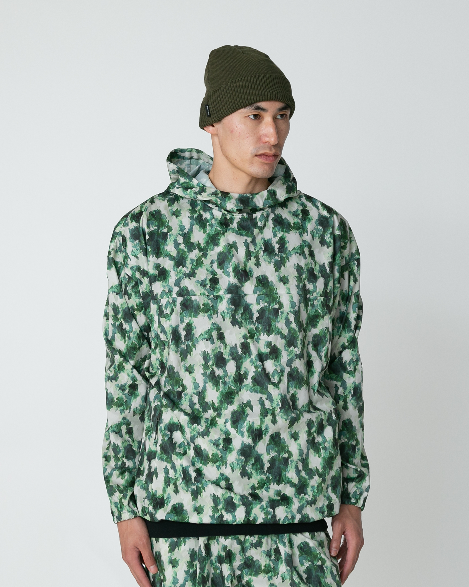 Printed Breathable Quick Dry Anorak Jacket - Lightweight Water-Resistant Windbreaker for Hiking, Running & Outdoor Activities
