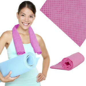 Premium Cooling Towel for Workouts & Sports - Quick Dry, Reusable, Stay Cool in Hot Weather - Ideal for Gym, Running, Yoga & Outdoor Activities (Pink)