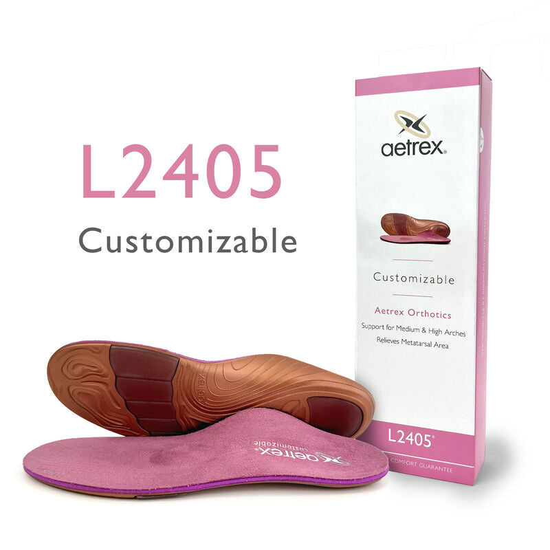 Custom Orthotic Insoles L2405W - Personalized Arch Support for Foot Pain Relief - Perfect for Running, Walking & Standing All Day