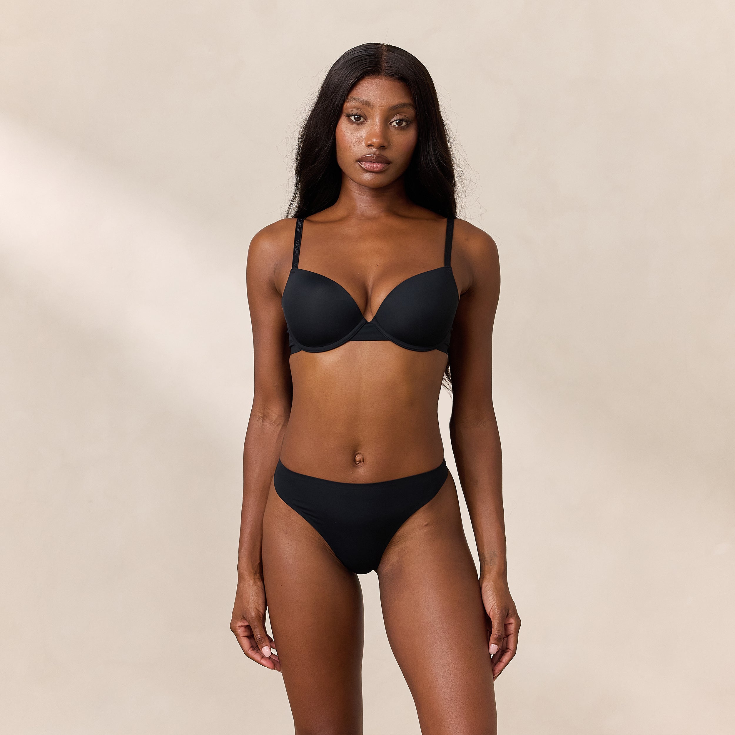Invisible Form T-Shirt Bra - Seamless Comfort, Black - Perfect for Everyday Wear & Layering Under Tight Clothes