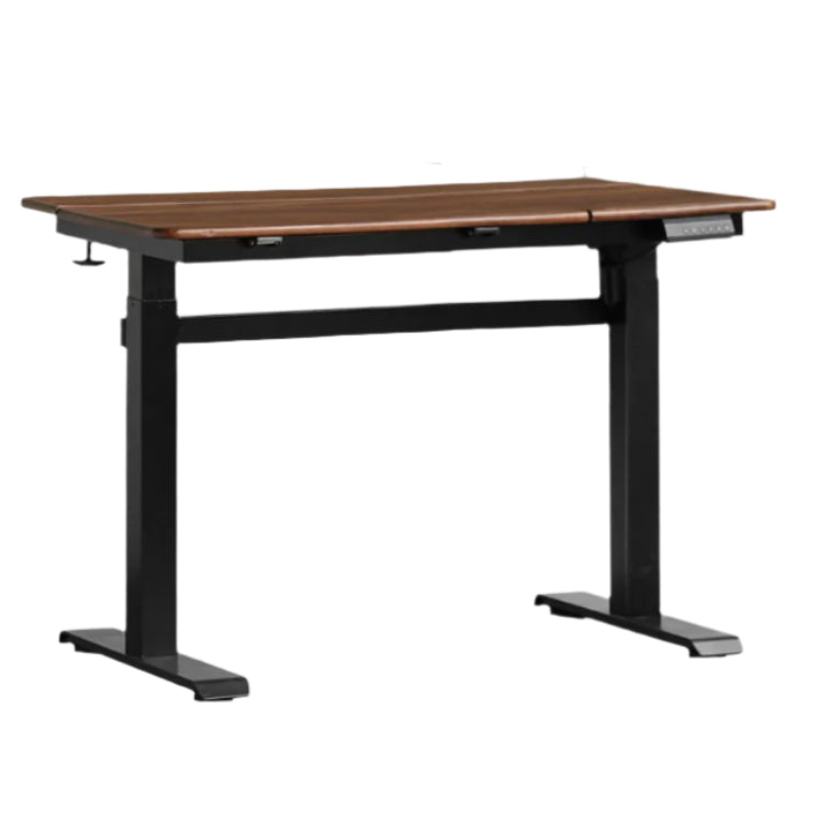 Premium Black Walnut & Oak Solid Wood Electric Height Adjustable Desk - Luxury Home Office & Gaming Workstation for Ergonomic Comfort