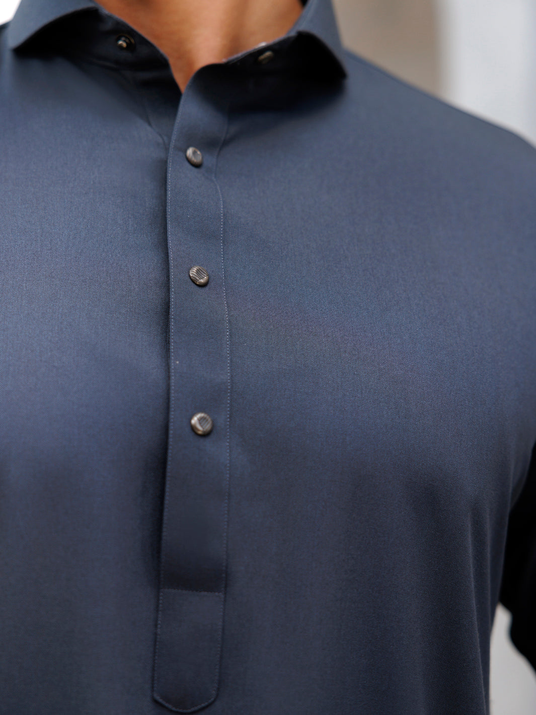 Elegant Blended Grey Shalwar Kameez by J. Junaid Jamshed - Premium Pakistani Traditional Outfit for Men - Perfect for Weddings, Eid & Special Occasions